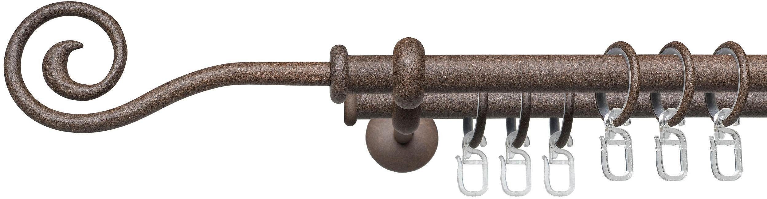 Liedeco Gordijnroede Esp spiraal 2-sporig in standaardmaat ø 16 mm gordijnroedes maat Ø 16 mm x 160 cm bruin