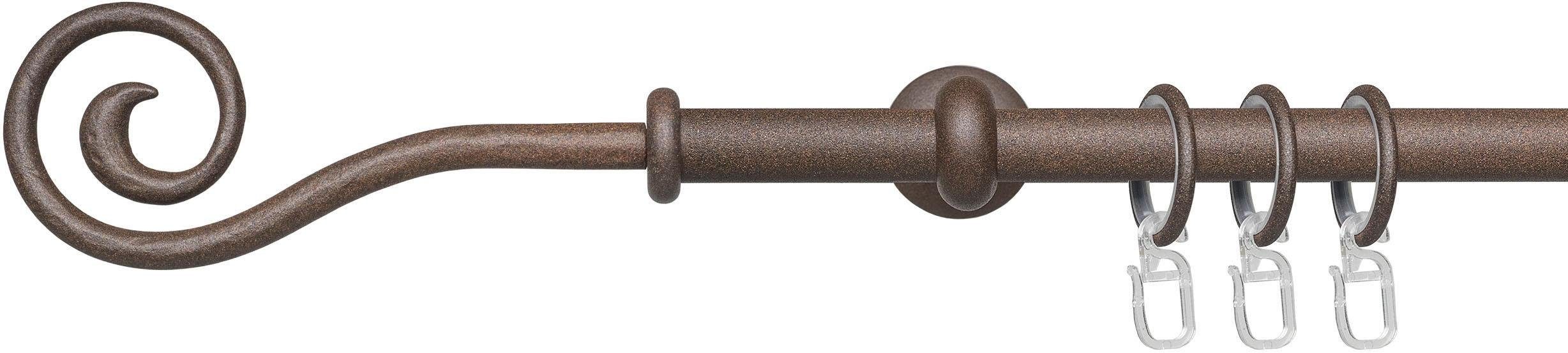 Liedeco Gordijnroede Esp spiraal 1-track met een vaste afmeting van ø 16 mm gordijnroedes maat Ø 16 mm x 240 cm bruin