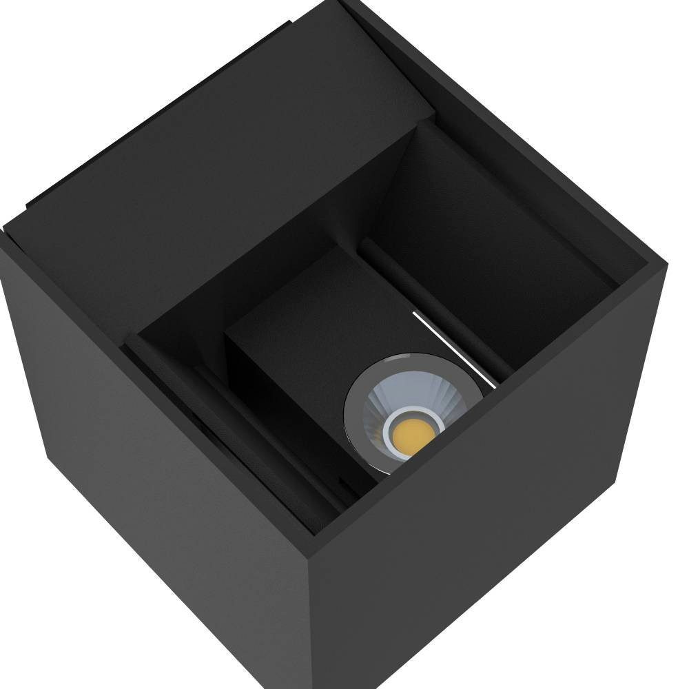 EGLO Ledwandlamp voor buiten CALPINO buitenwandlamp, IP54, antraciet, warmwit, buitenlamp Buitenlamp, LED wandlamp van aluminium in antraciet, lamp, IP54 (1 stuk)
