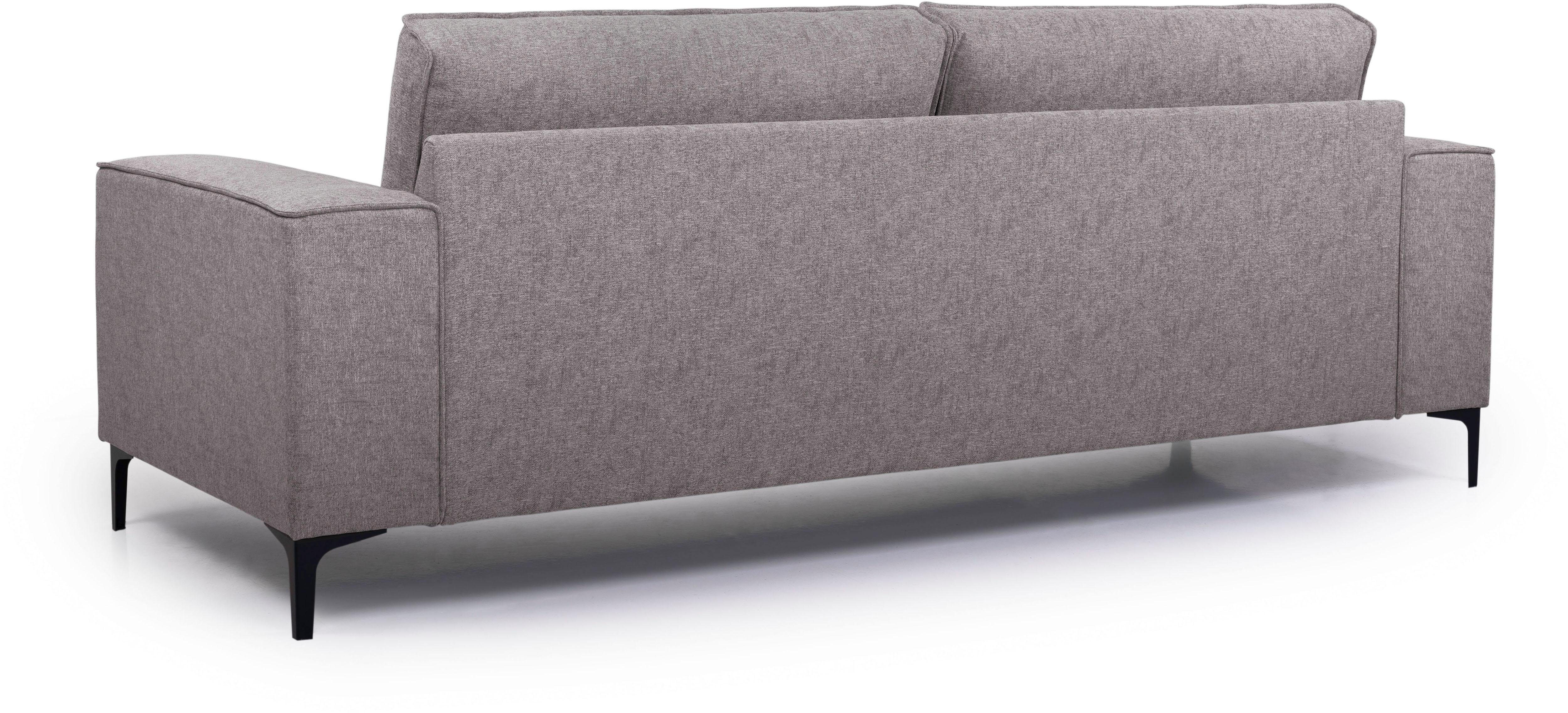 Places of Style 3-zitsbank 3-zits bank Oland, structuur, platweefsel, luxe microvezel, bouclé
