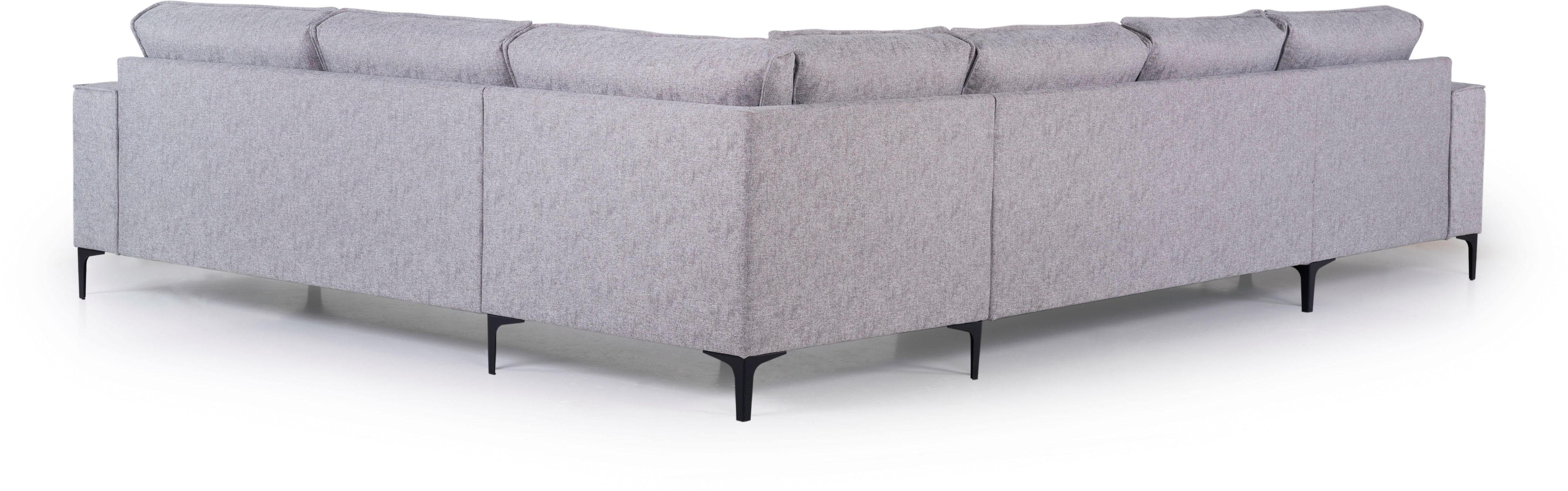 Places of Style Zithoek XXL bank Oland, structuur, platweefsel, luxe microvezel, bouclé