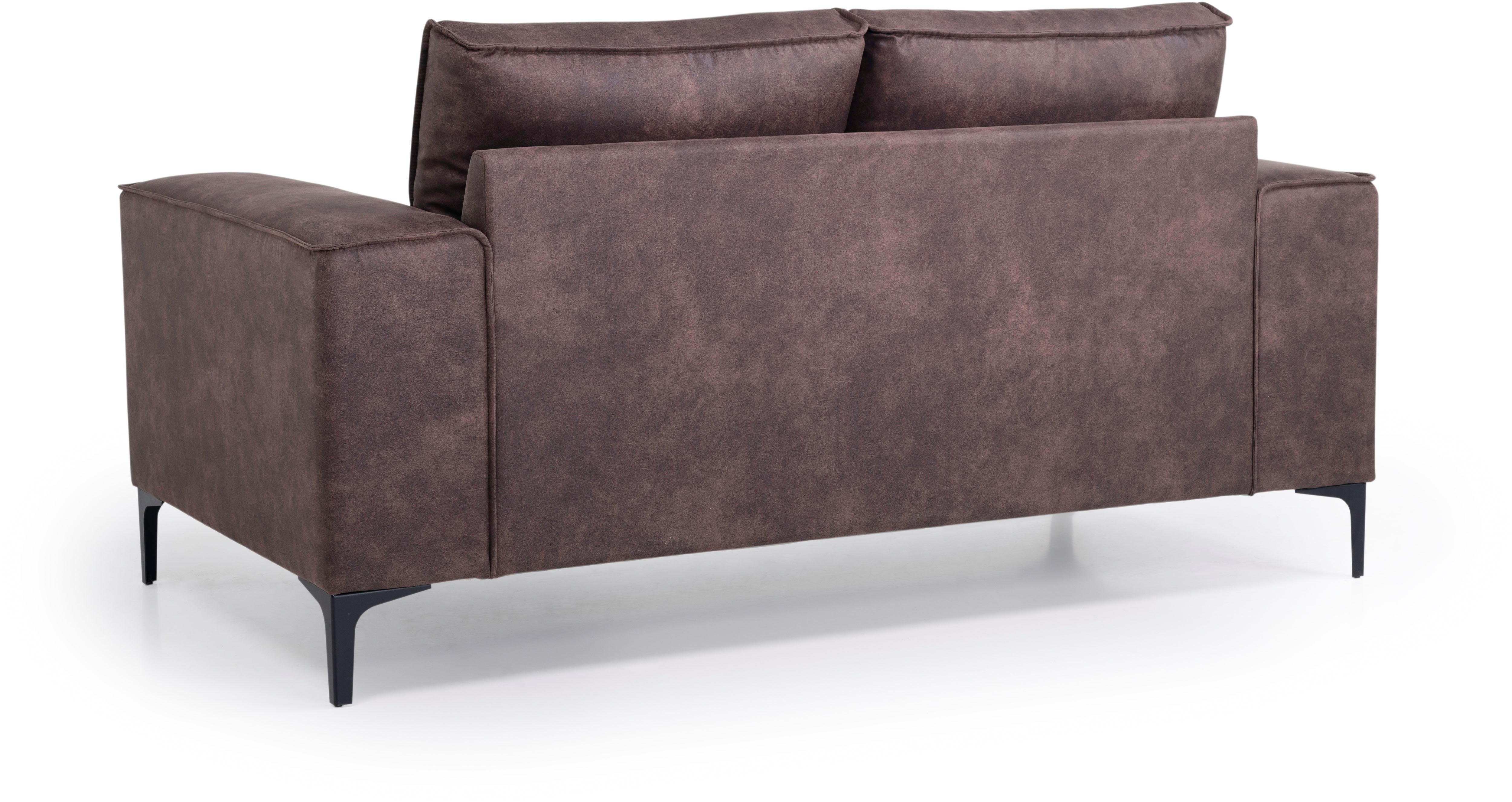 Places of Style 2-zitsbank Compact bank Oland, structuur, platweefsel, luxe microvezel, bouclé