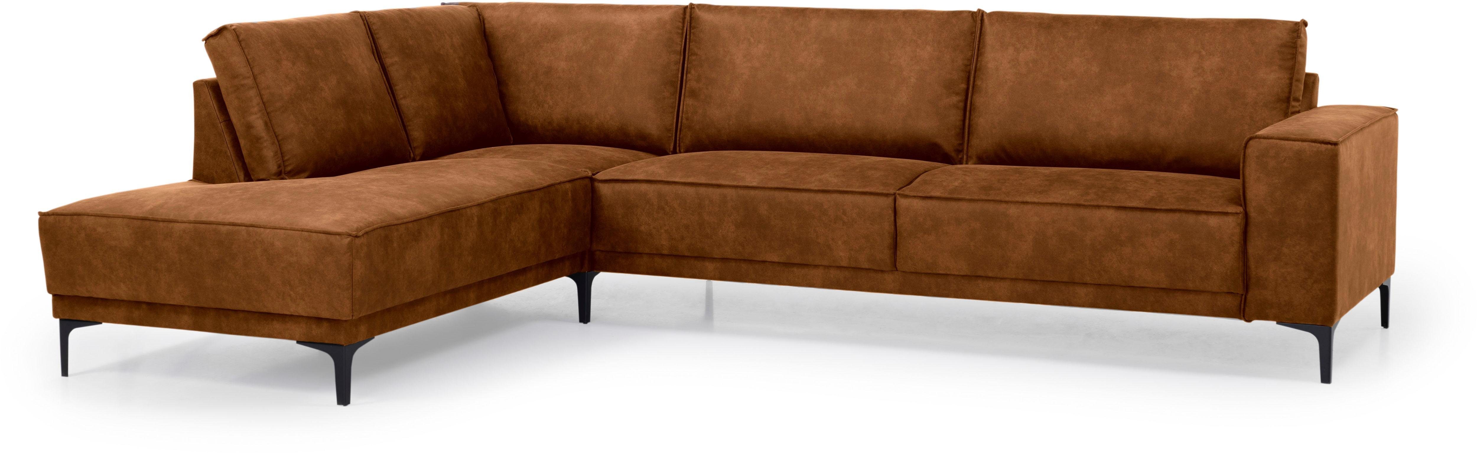 Places of Style Hoekbank Oland, structuur, platweefsel, luxe microvezel, bouclé