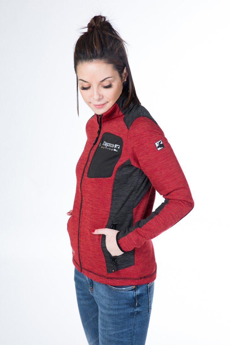 DEPROC Active Gebreid fleecejack WHITECOURT wafelfleece WOMEN