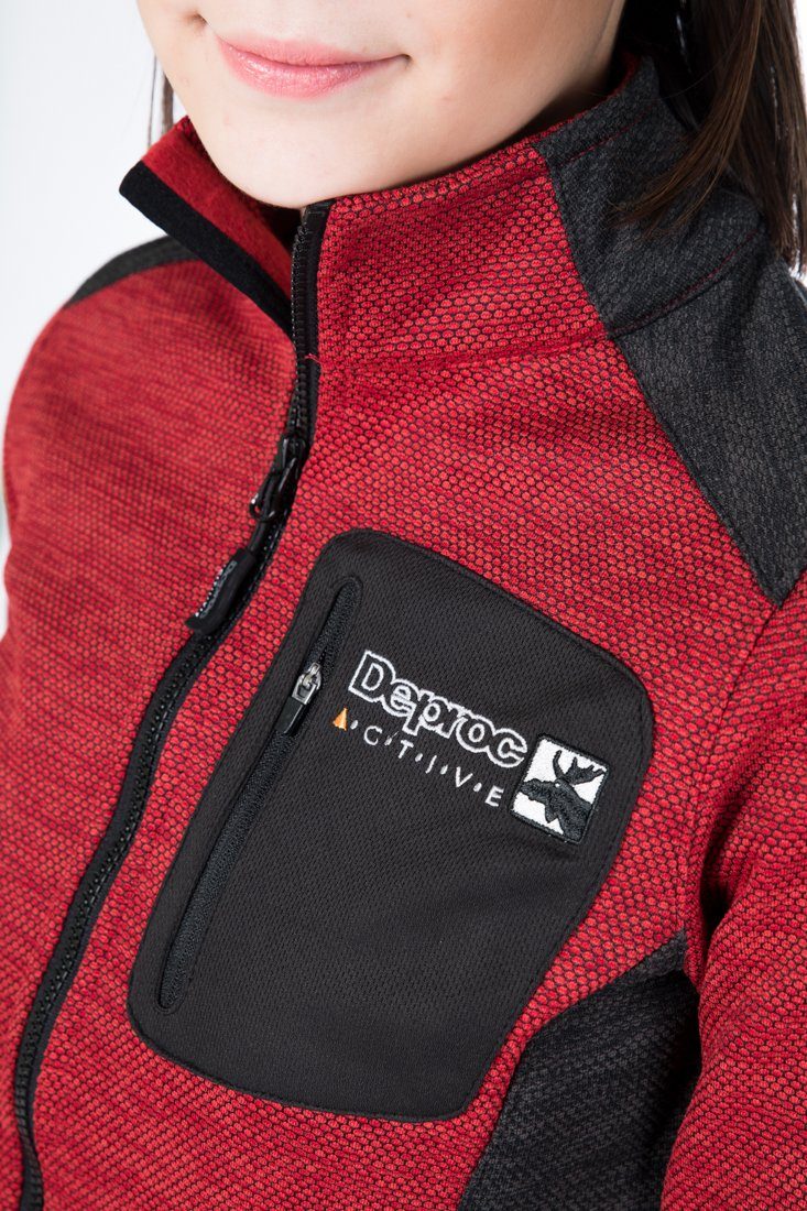 DEPROC Active Gebreid fleecejack WHITECOURT wafelfleece WOMEN