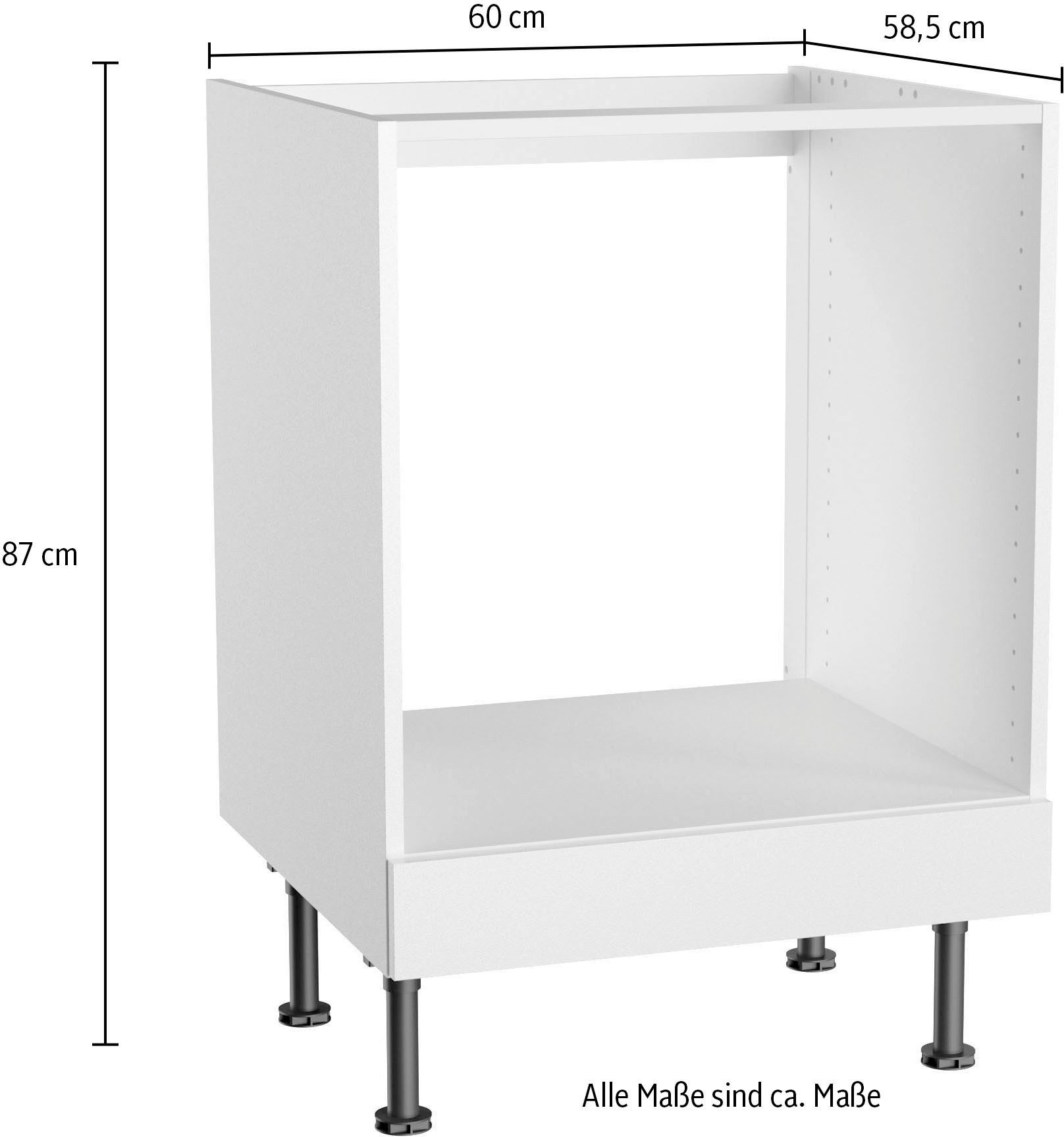 OPTIFIT Ombouwkast voor oven Bern2 Breedte 60 cm, ombouwkast voor inbouwovens, 1 vaste afdekking