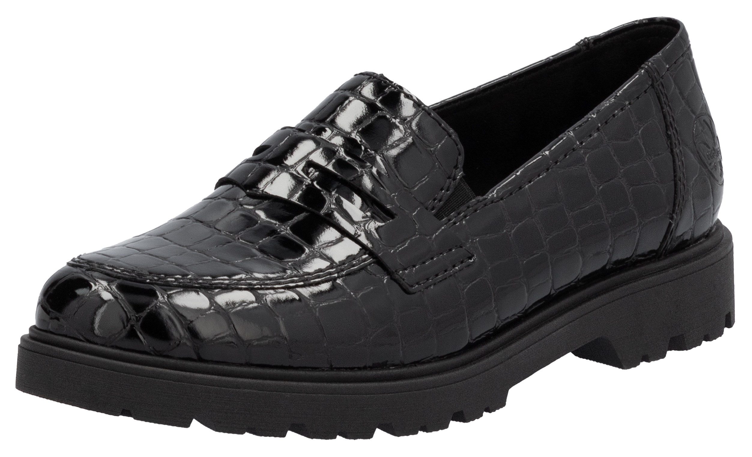 Rieker Loafers slippers, instapschoen, college schoenmet kleine elastieken