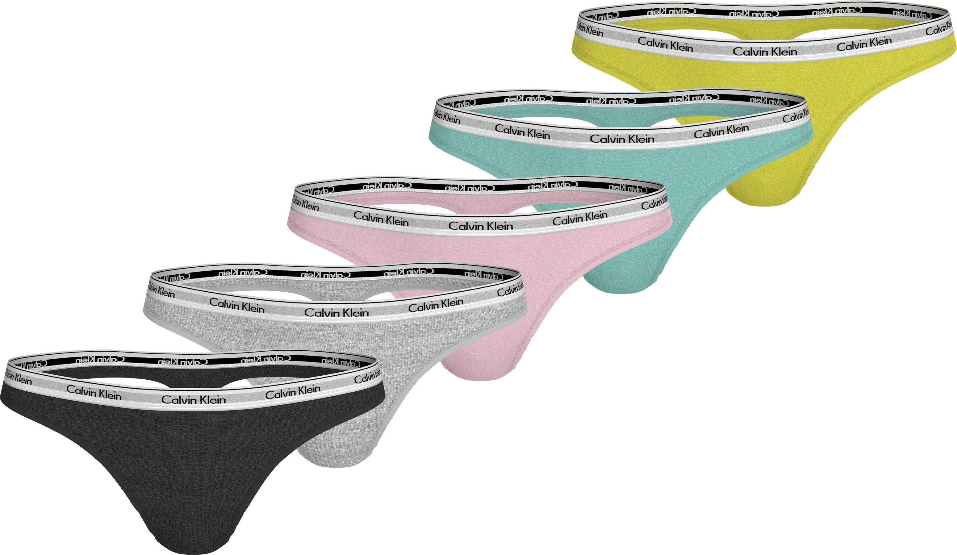 Calvin Klein String 5 PACK THONG (LOW-RISE) (5 stuks, Set van 5)