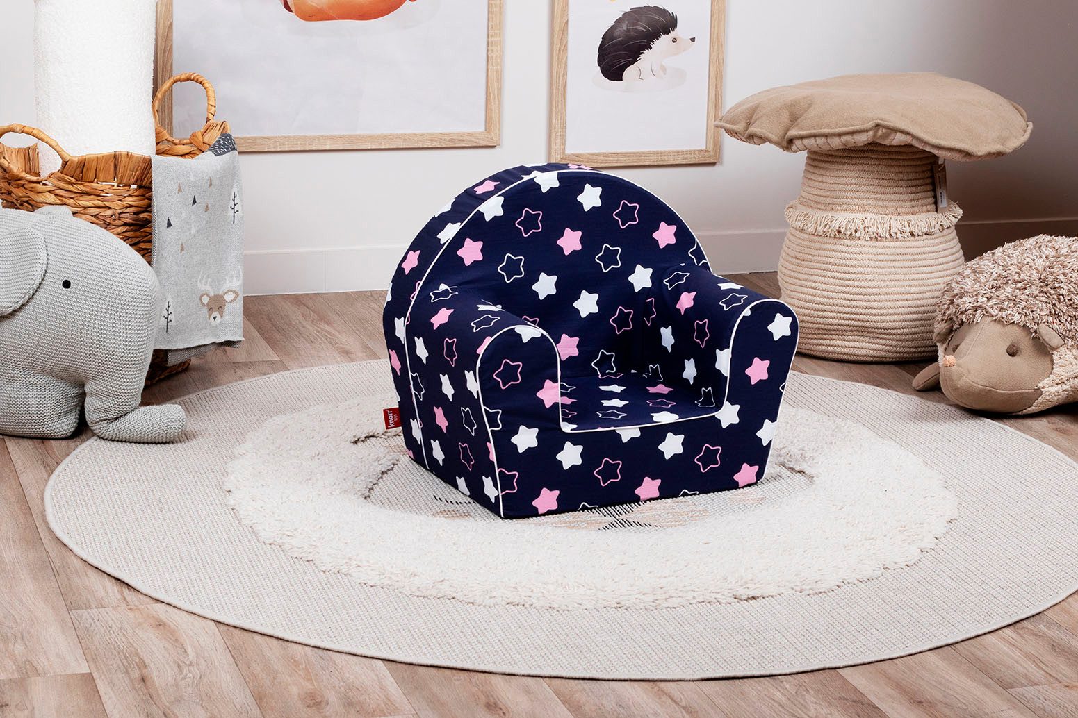 Knorrtoys® Fauteuil Star blue pink