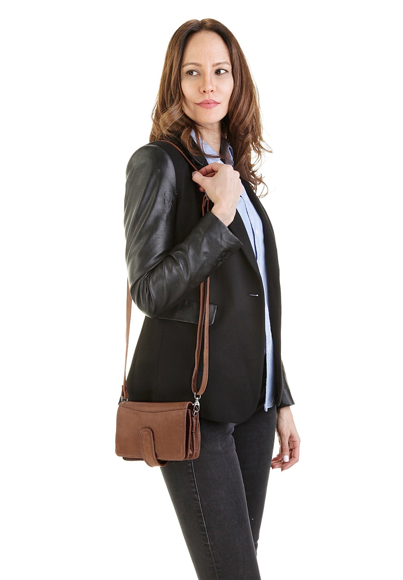 Cluty Schoudertas echt leder