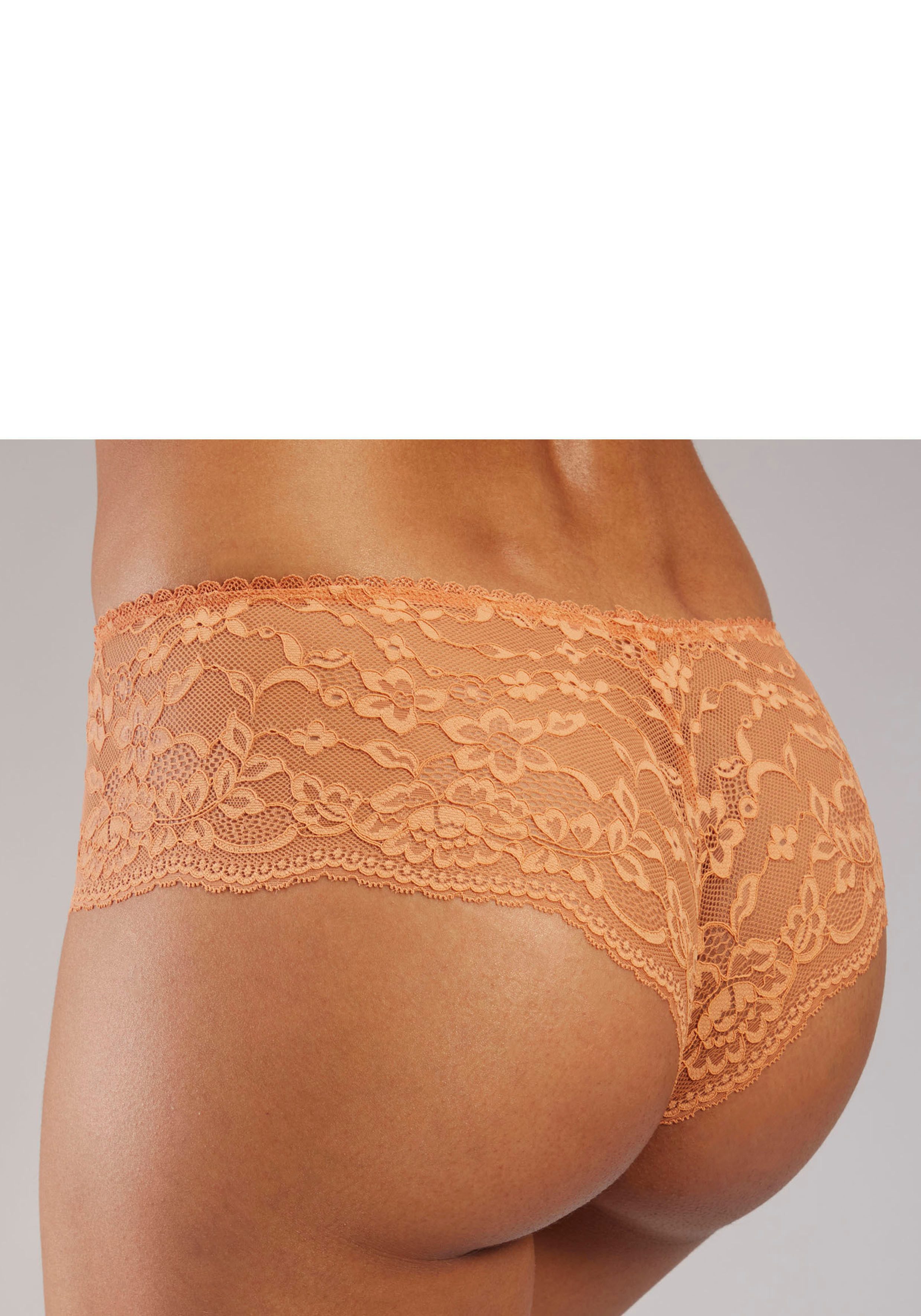 s.Oliver RED LABEL Beachwear Hipster met fijne jacquardkant en zacht mesh