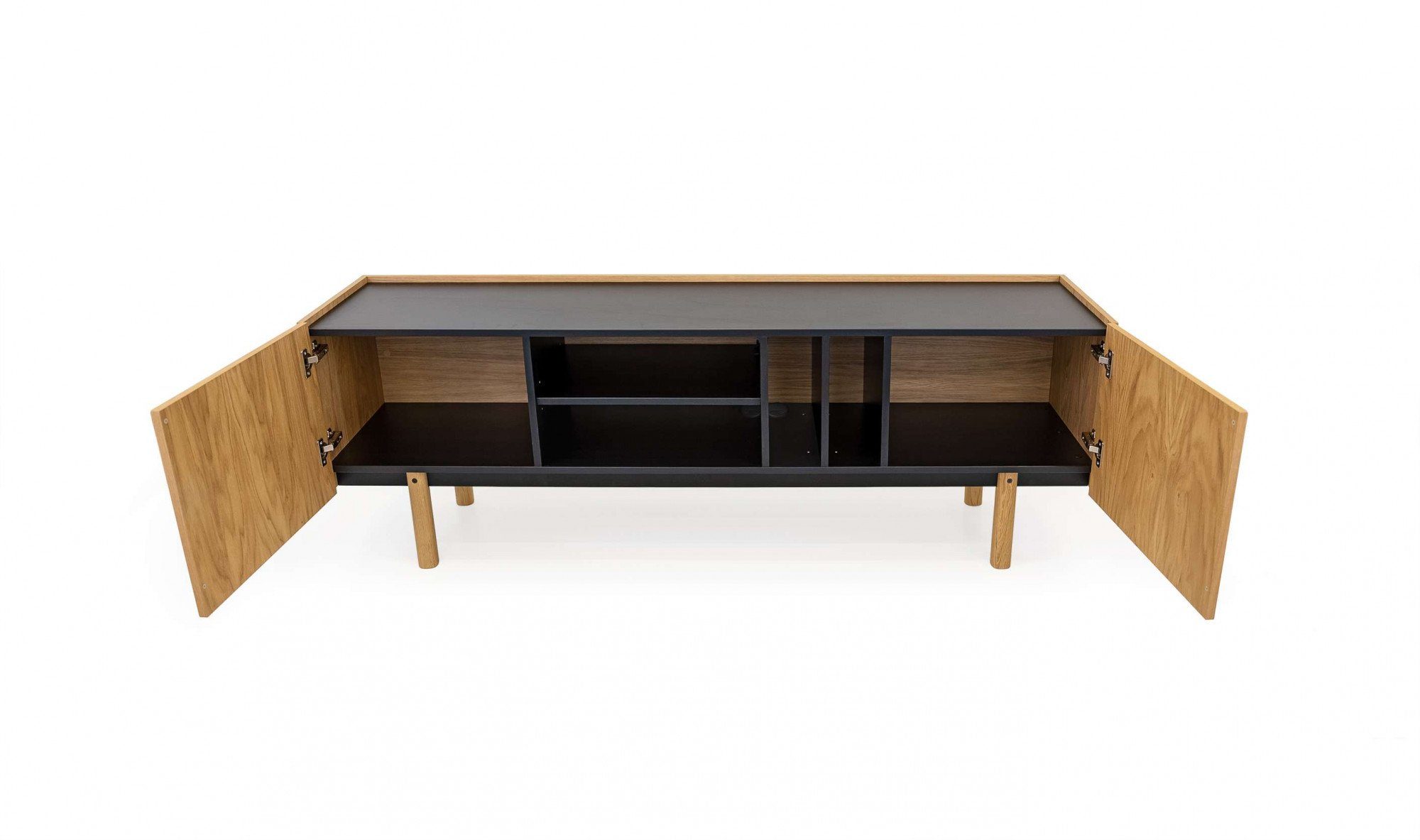 Woodman Dressoir PORTO Commode, decoratieve frezingen, met eikenhoutfineer, breedte 175 cm