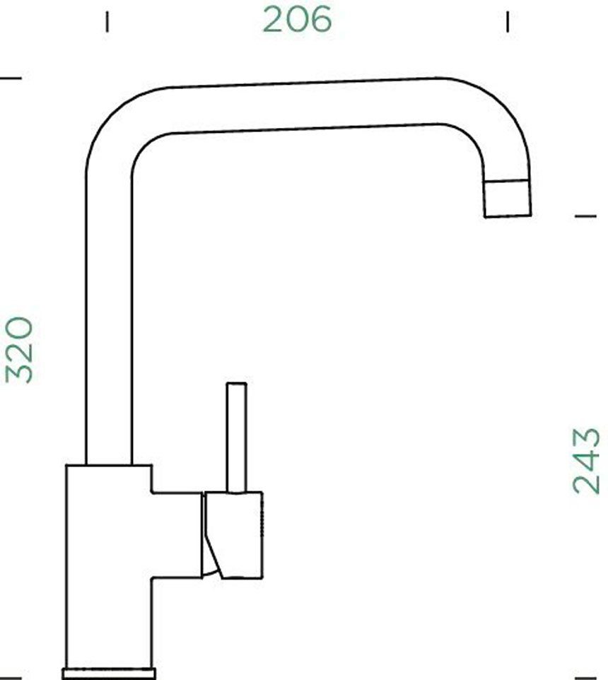 Schock Keukenkraan FONOS Feestuitloop, temperatuurbegrenzer, waterbesparende perlator, draaibereik 360°