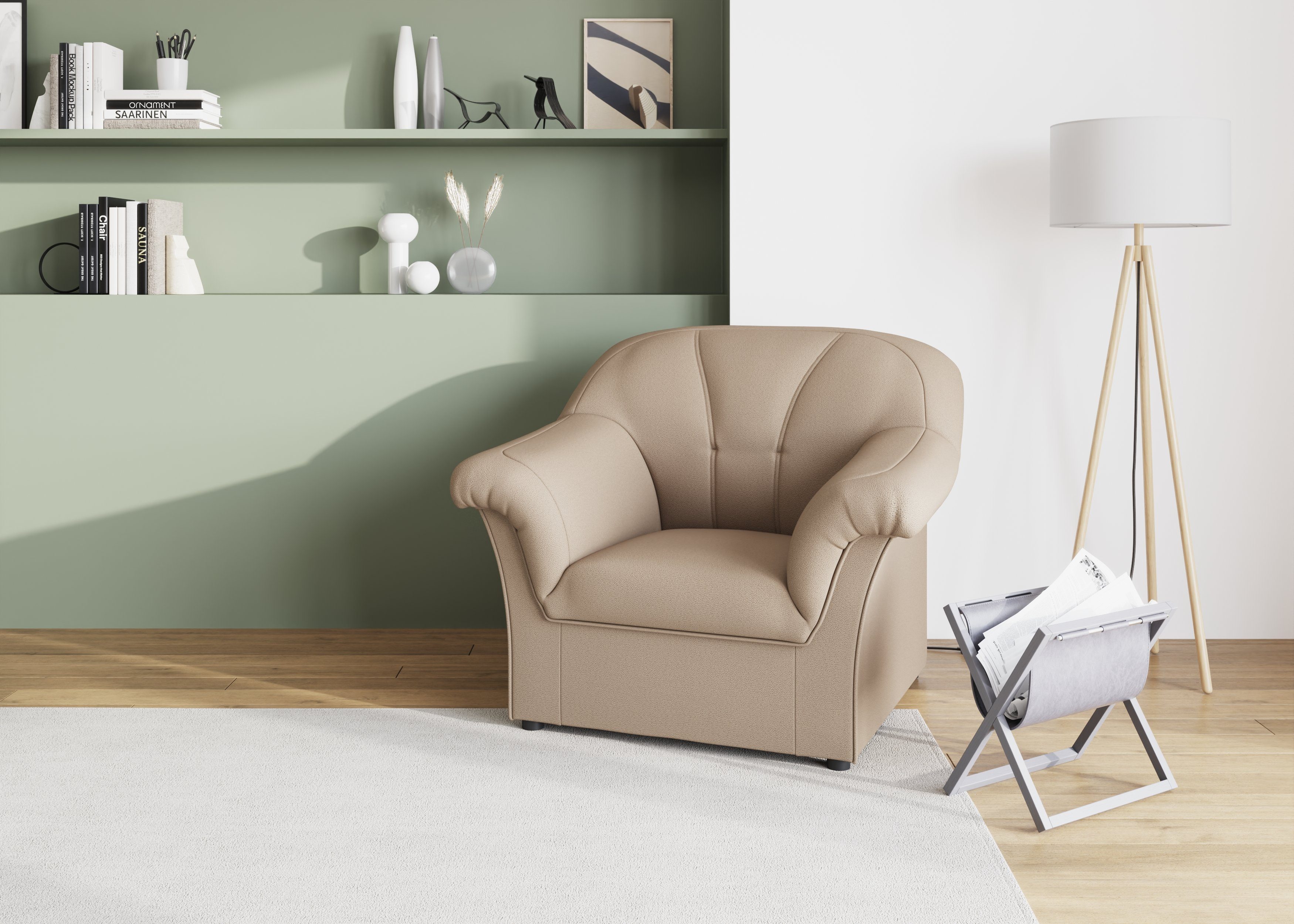 DOMO collection Fauteuil Pegnitz tijdloos, elegante armleuningen, comfortabel