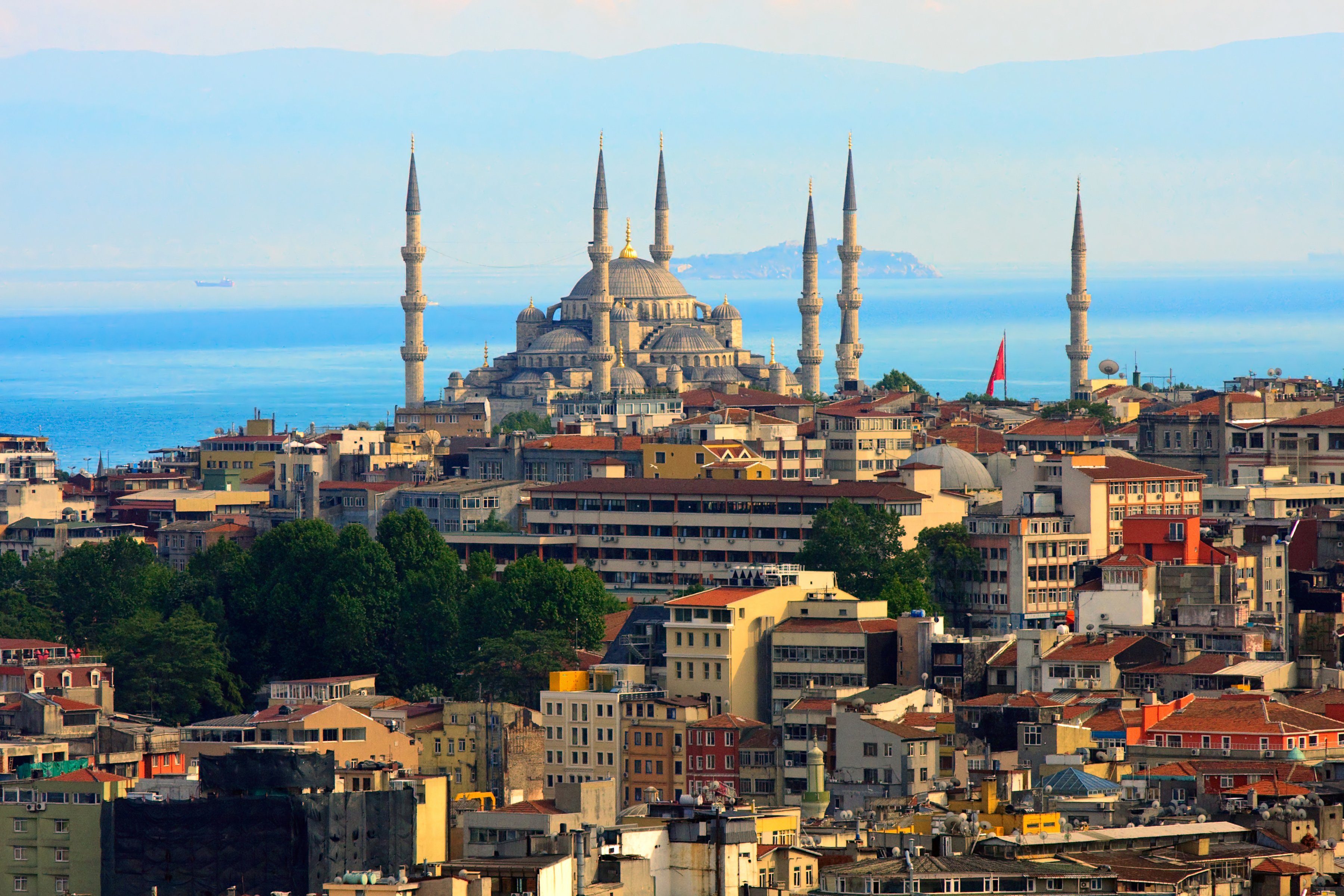 Papermoon Fotobehang Istanbul skyline fotobehang multicolor