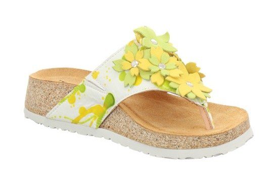 Think! Teenslippers KOAK , zomerschoen, slippers met schattige bloemdecoratie