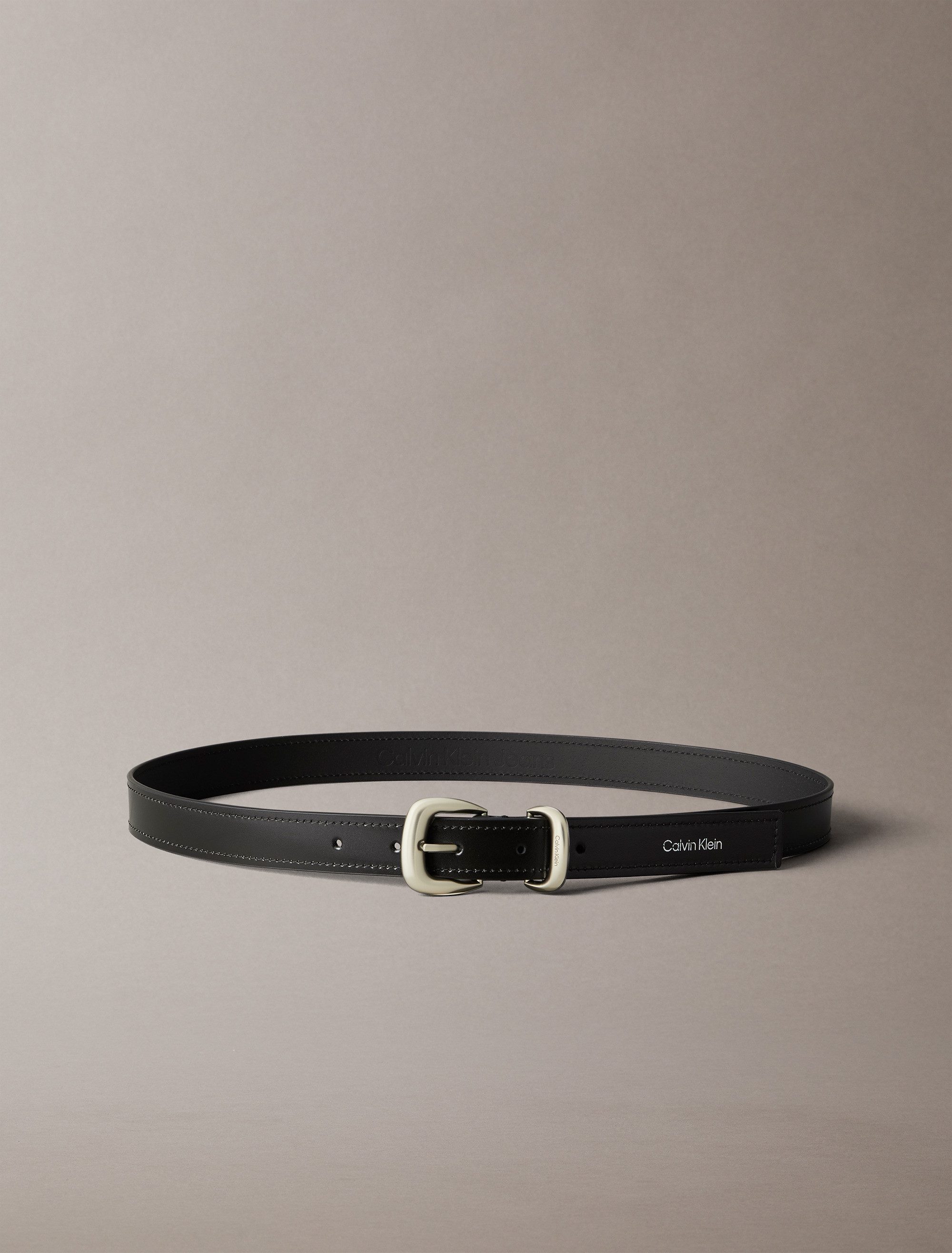 Calvin Klein Leren riem SRH 2 PC LG BCKL BLT