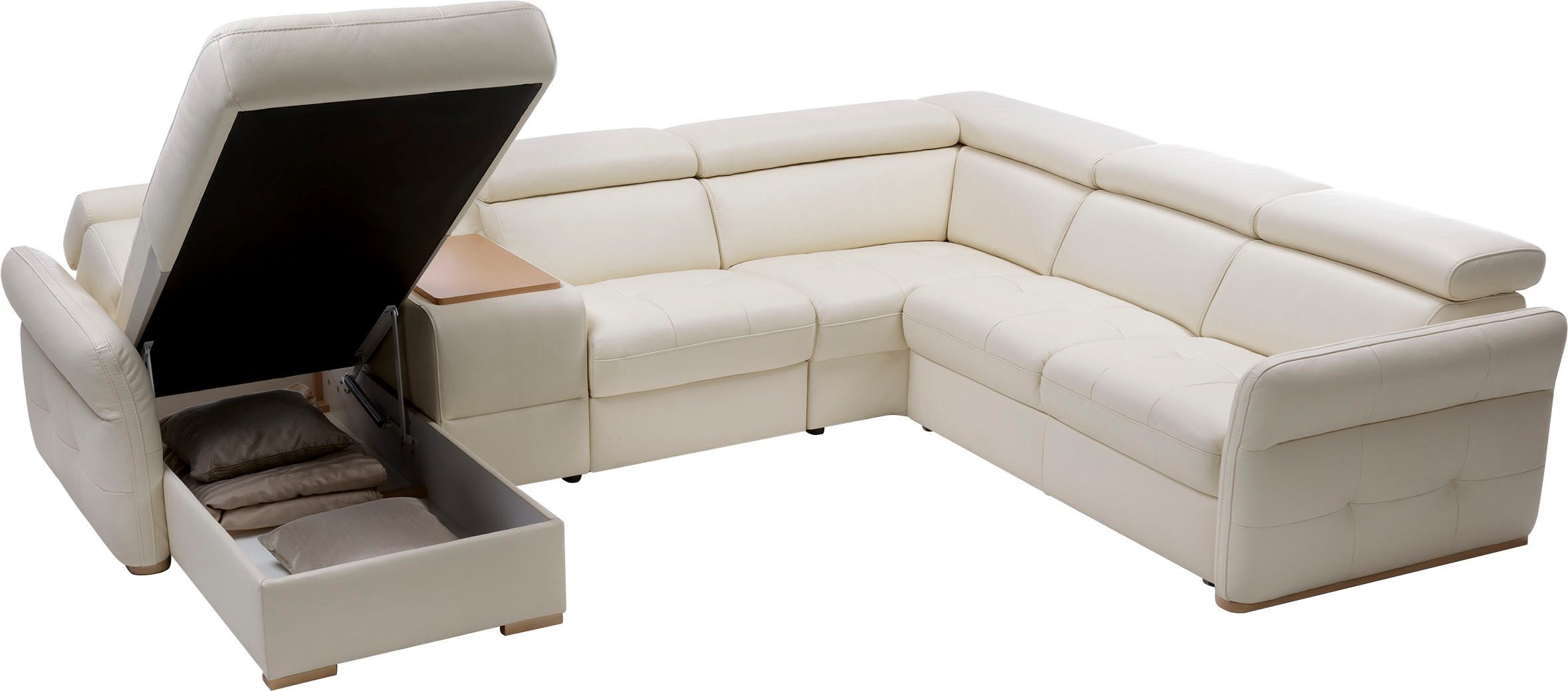 exxpo - sofa fashion Zithoek Massimo, familiebank met veel ruimte, leren bekleding, comfortabel, prettig