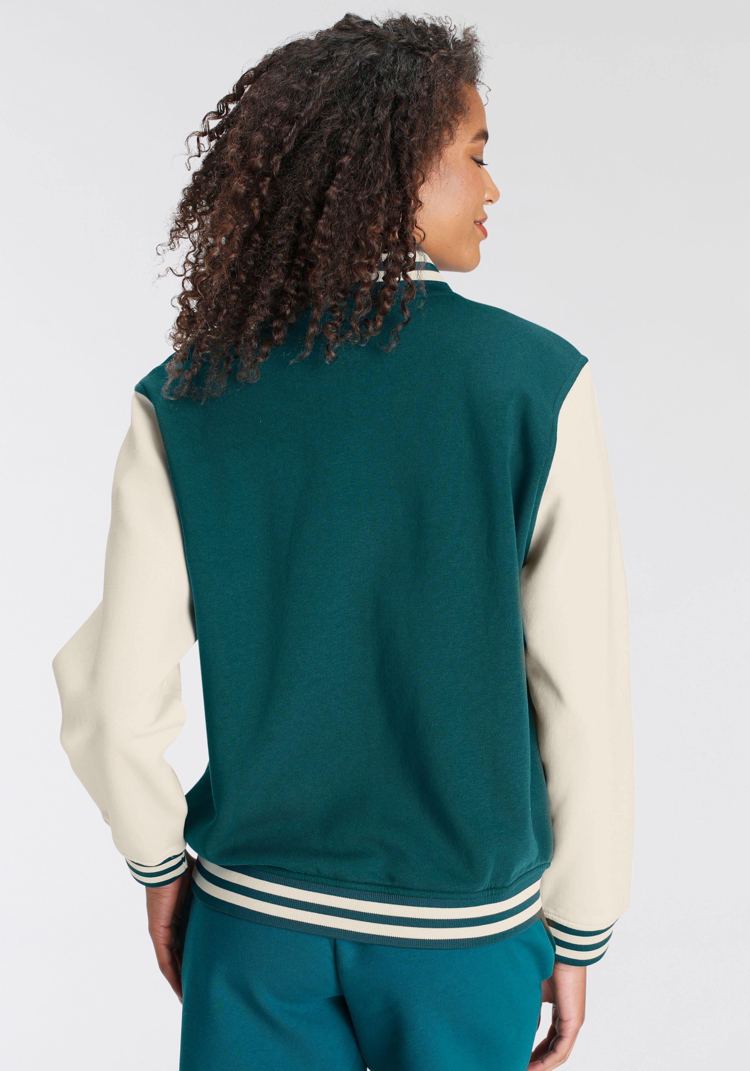 LSCN by LASCANA Sweatvest in college stijl, loungeanzug