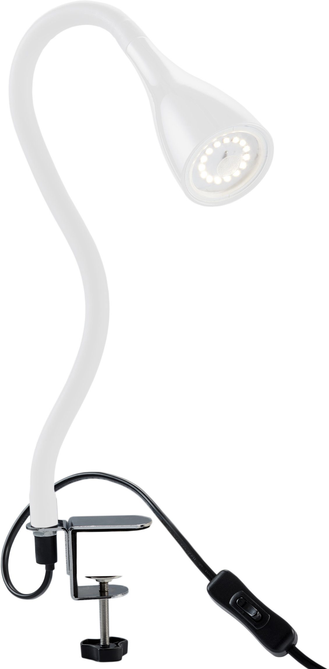 B.K.Licht Led-klemlamp Sirius LED tafellamp dimbaar bureau lamp nachttafellamp