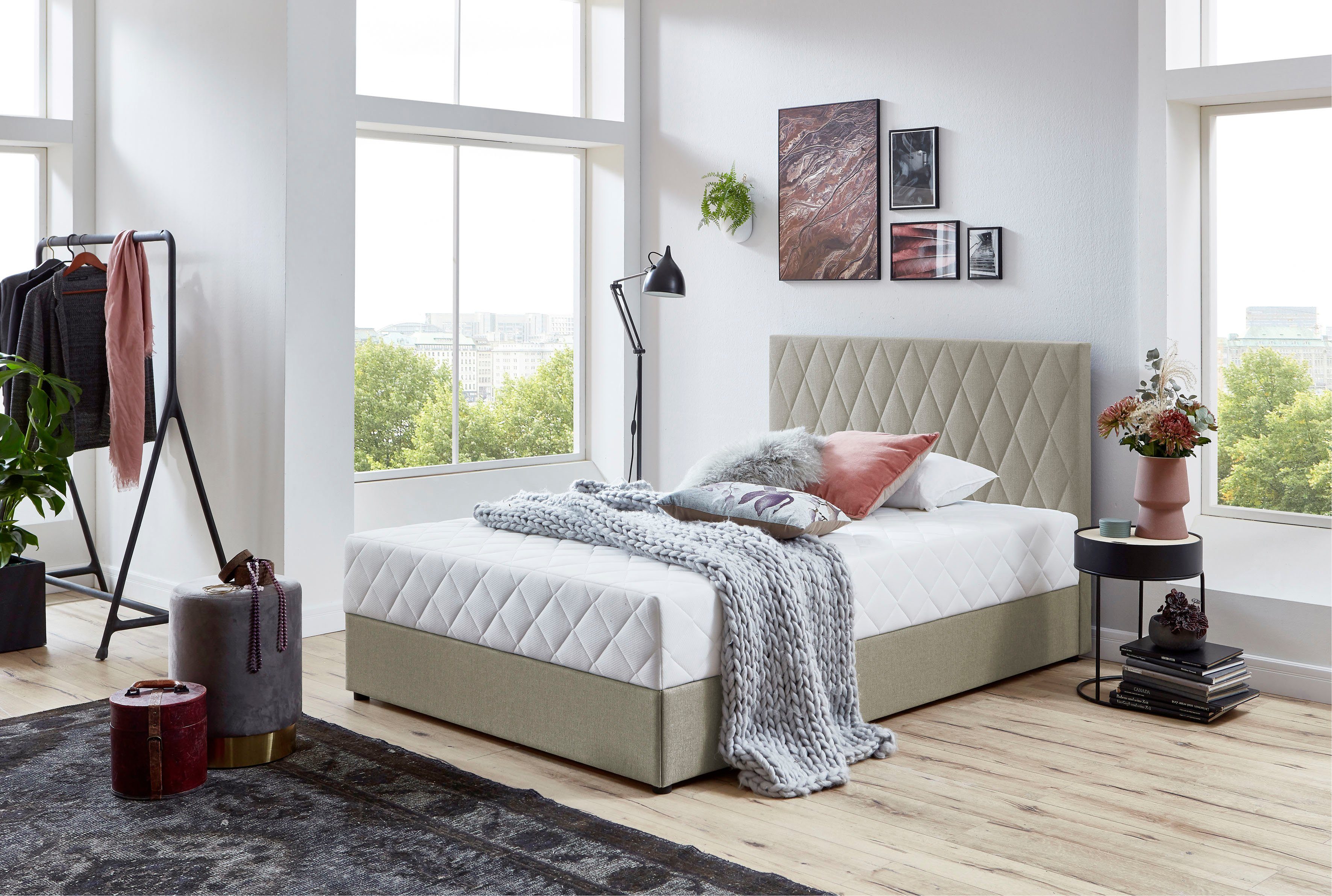 ATLANTIC home collection boxspring met bedkist