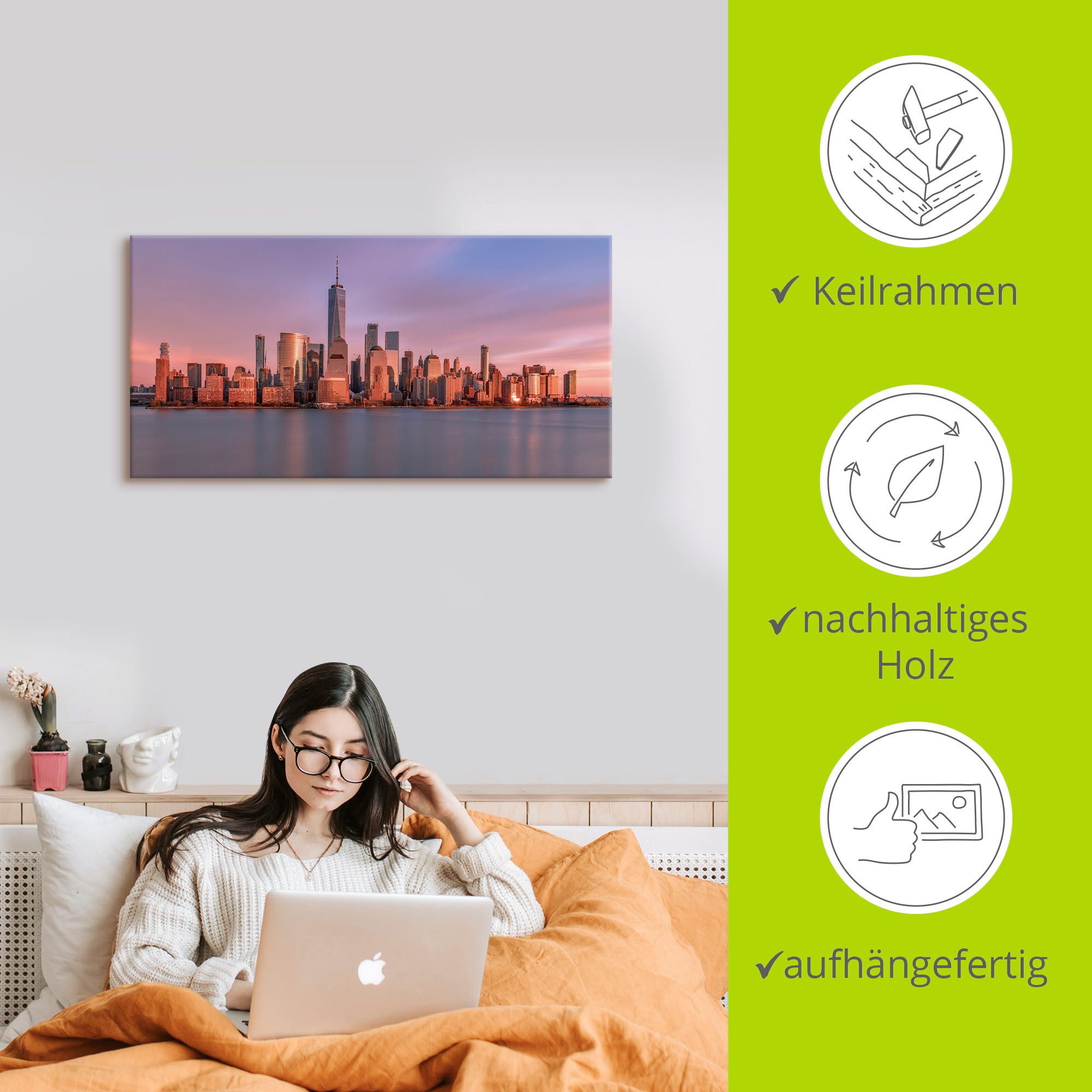 Artland Artprint New York City als artprint op linnen, poster in verschillende formaten maten