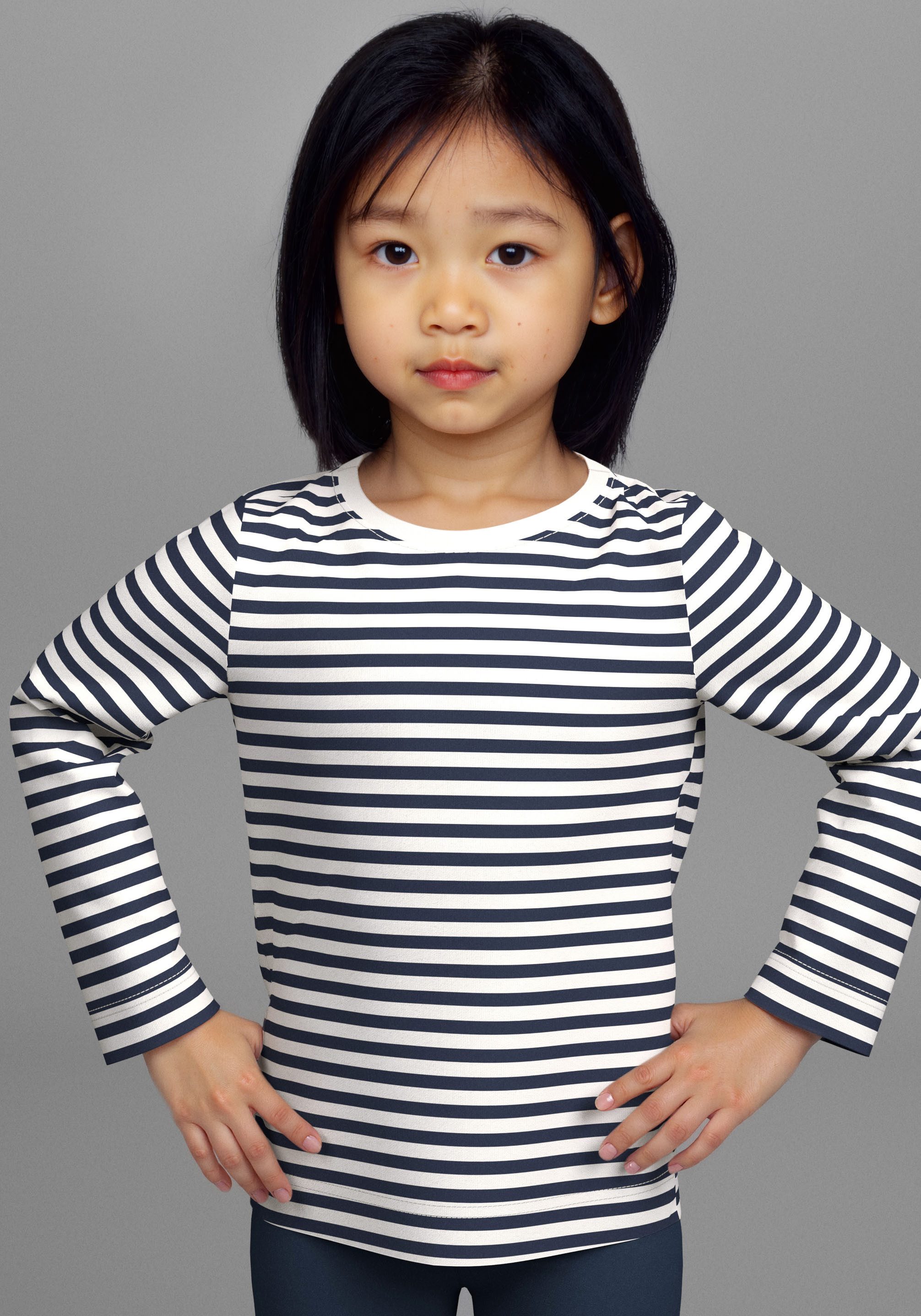 KIDSWORLD Shirt met lange mouwen 2-pack 1x effen + 1x gestreept lange mouwen shirts (2-delig)
