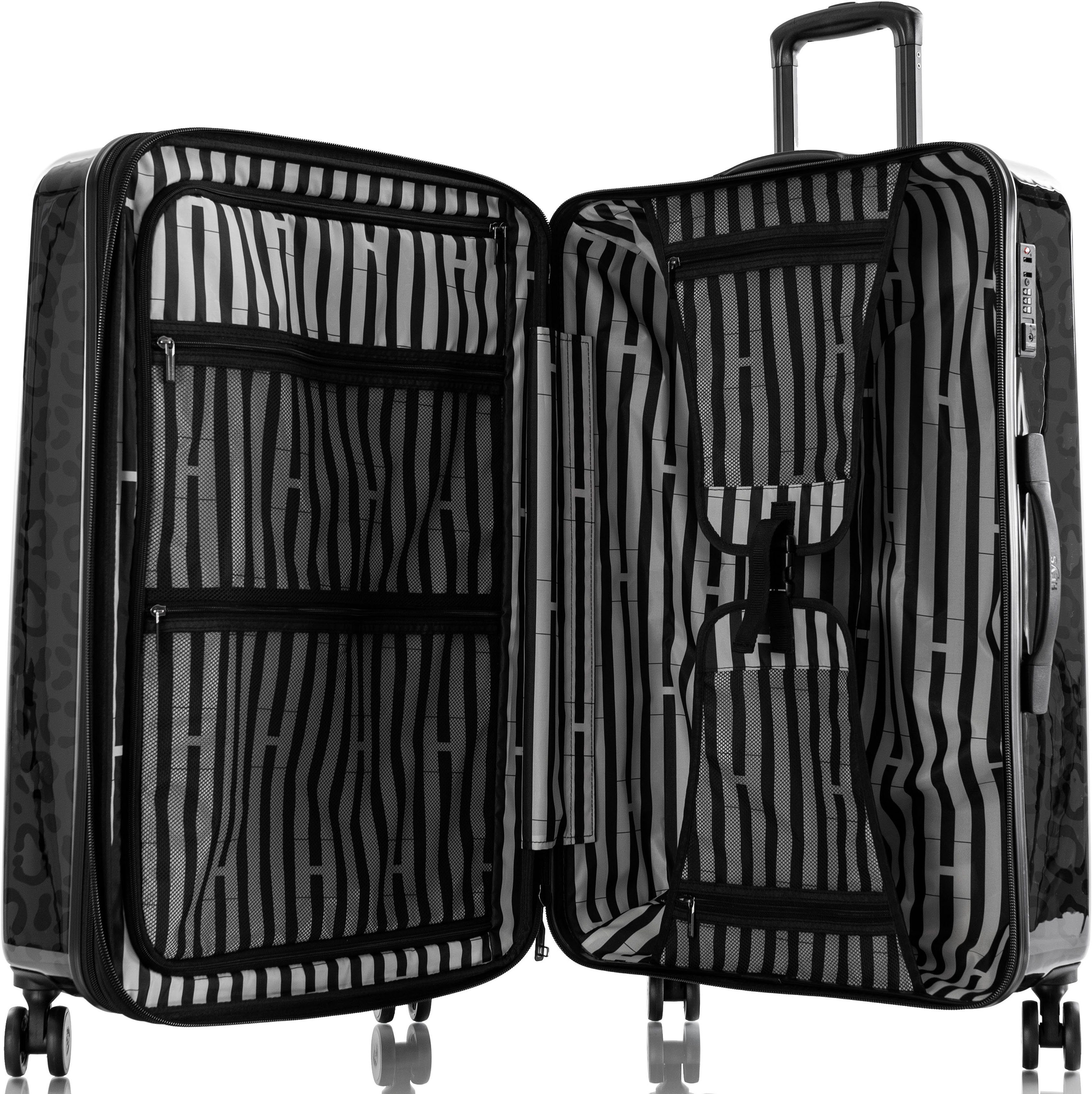 Heys Hardshell-trolley Leopard, 76 cm Heys x Joachim Llambi reisbagage TSA-slot volumevergroting