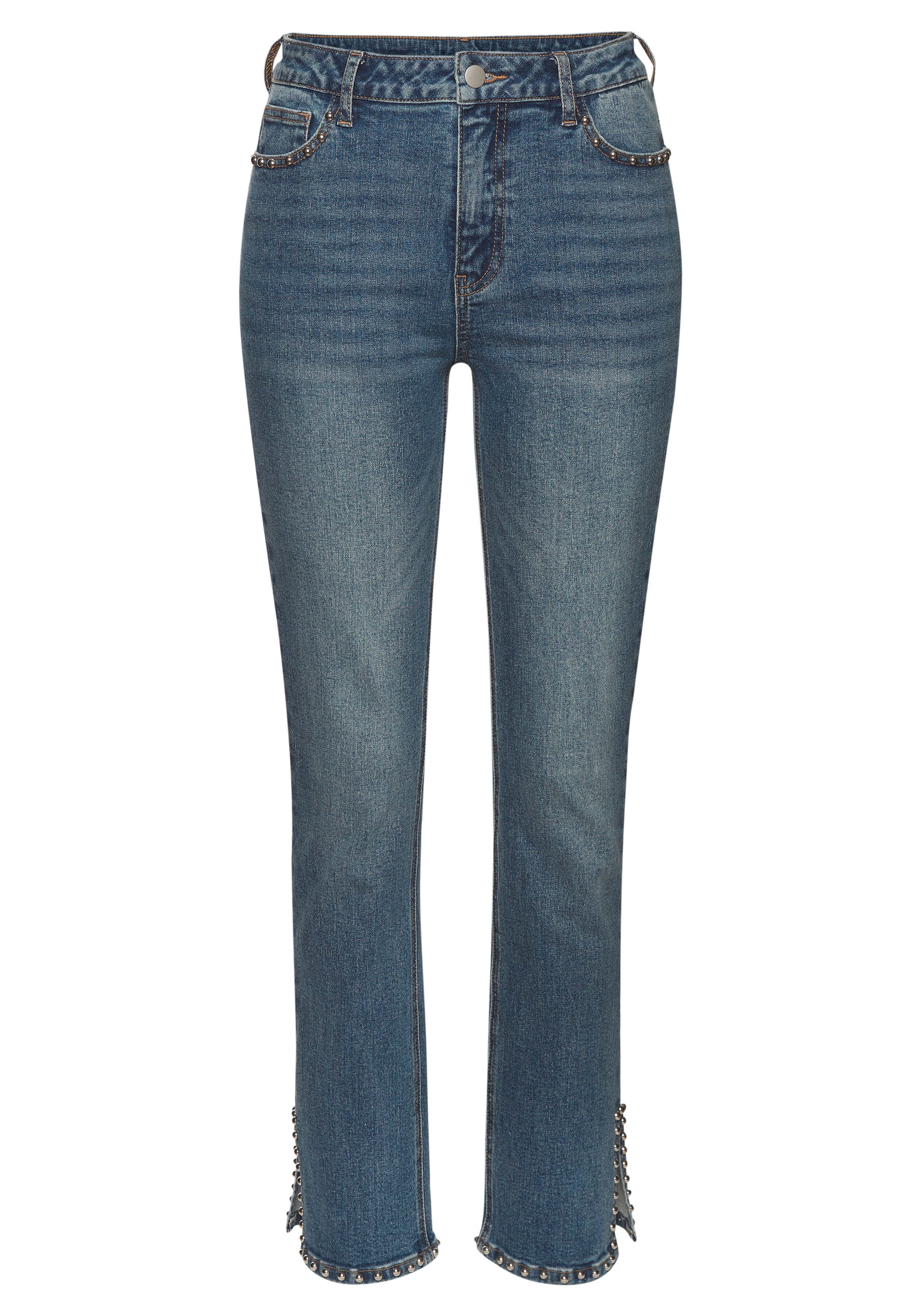 Buffalo Bootcut jeans met split, studs details, skinny jeans, modieus