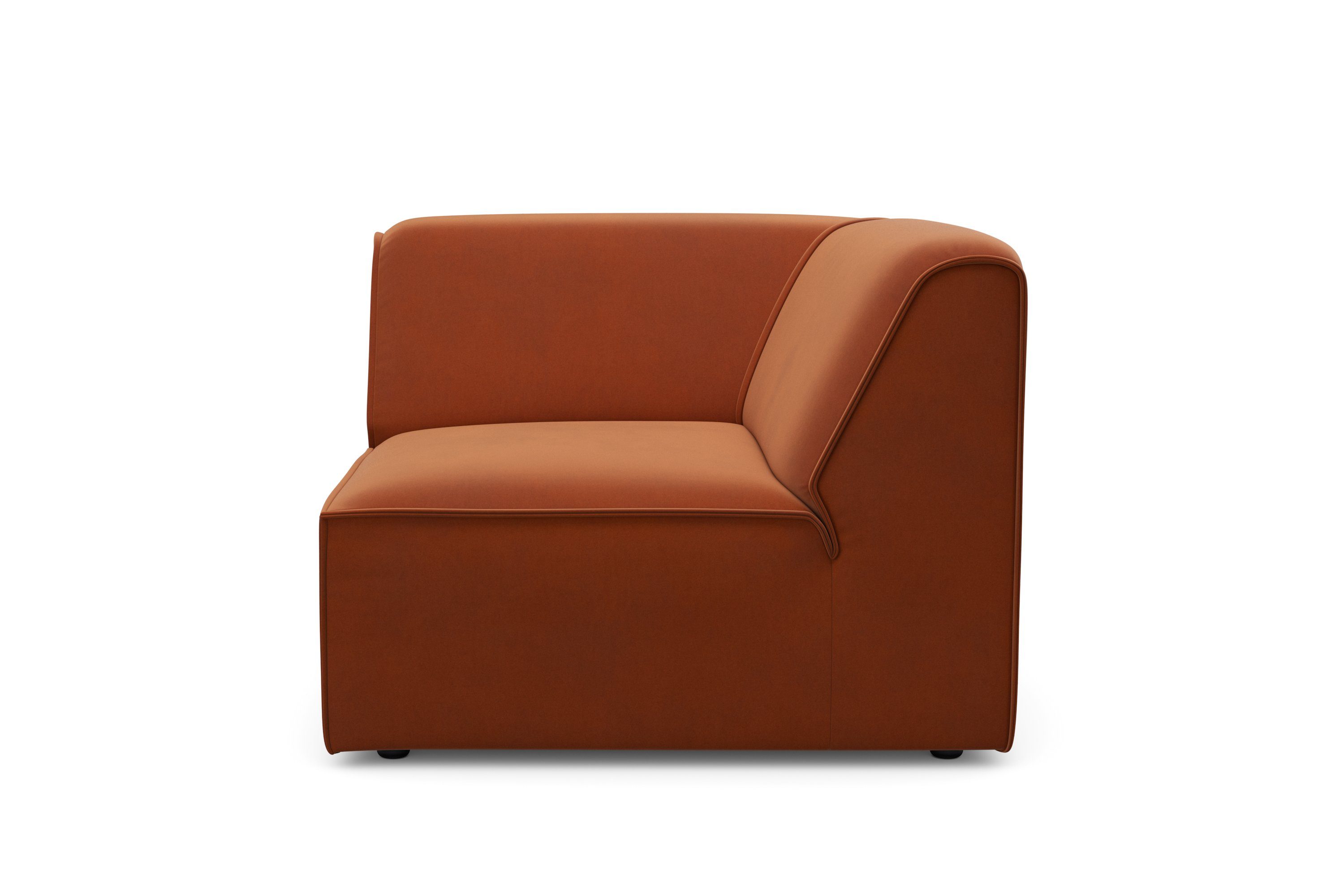 RAUM.ID Bank-hoekelement Merid, sofa-element, afmetingen B/D/H: 97/97/46 cm als module of apart te gebruiken, voor individuele samenstelling bruin,