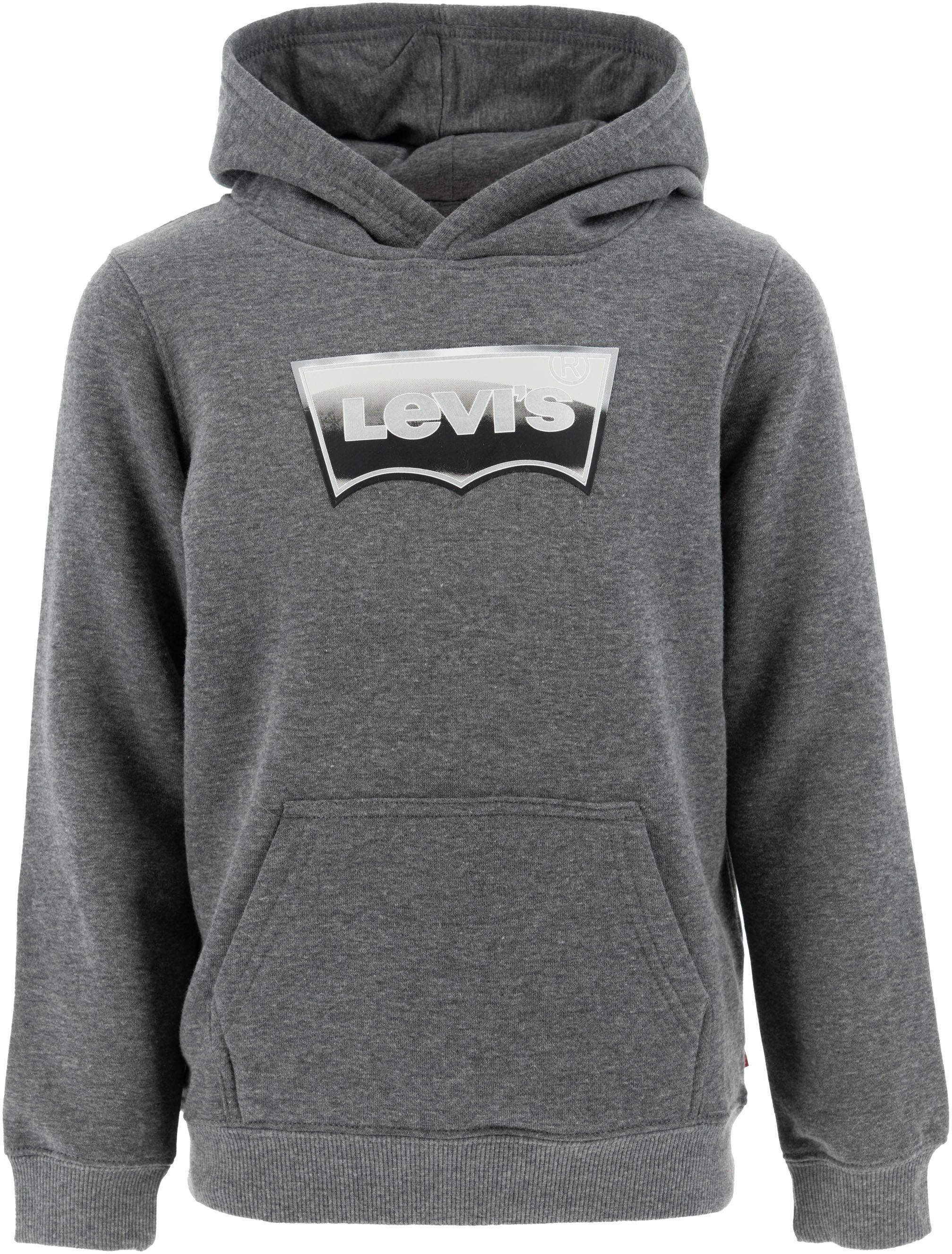 Levi's Kidswear Hoodie met logoprint en kangoeroezak