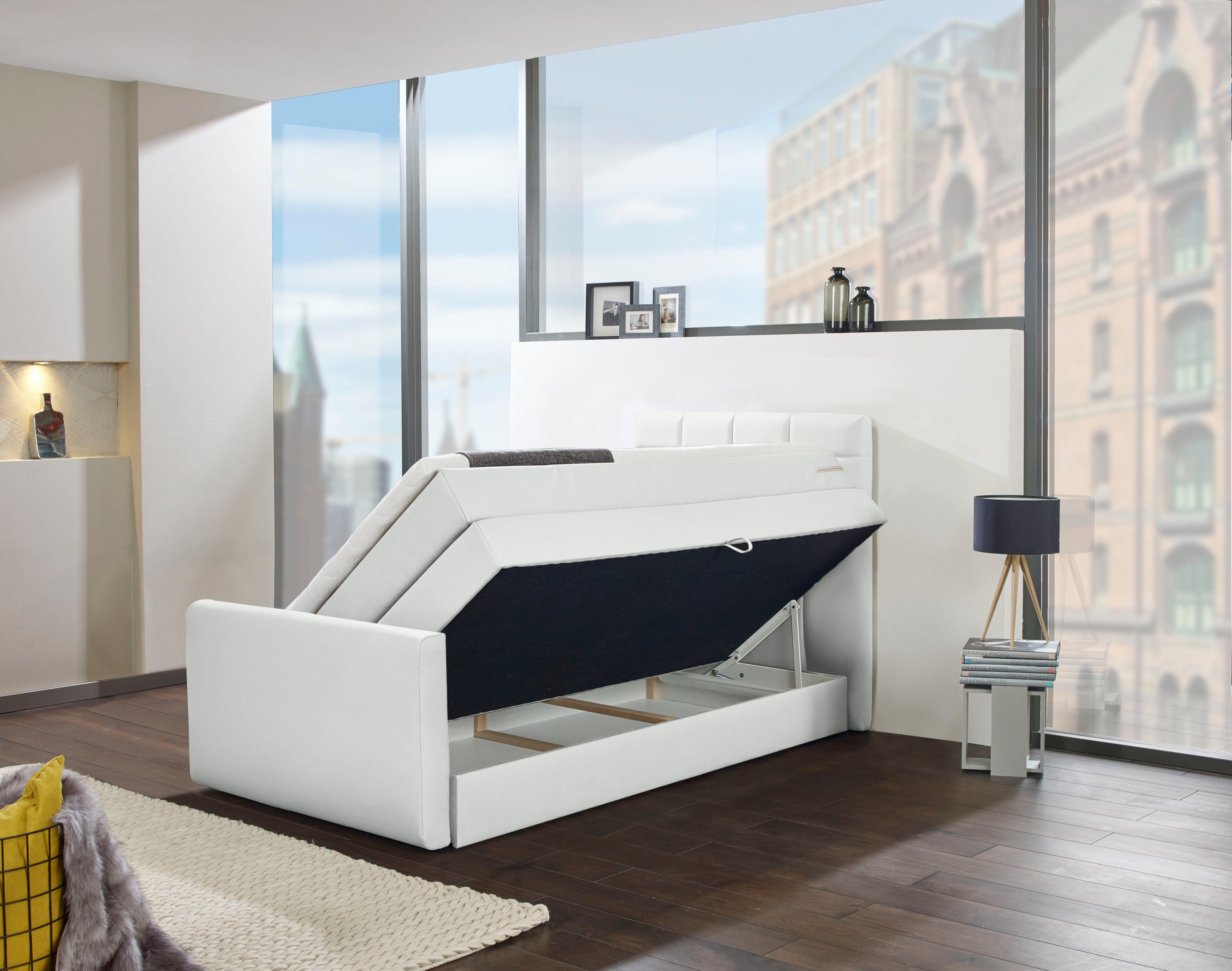 INOSIGN Boxspring Lethbridge incl. bedbox en matrastopper, twee matrastypes in h2