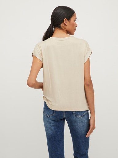 Vila Shirt met korte mouwen VIELLETTE S S SATIN TOP NOOS