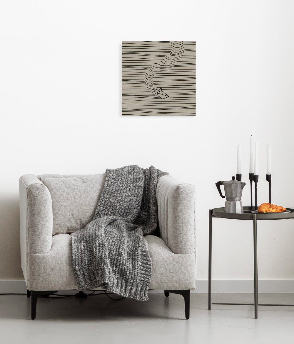 Komar Artprint op linnen Tegen de stroom - Afmeting 30 x 30 cm (1 stuk)