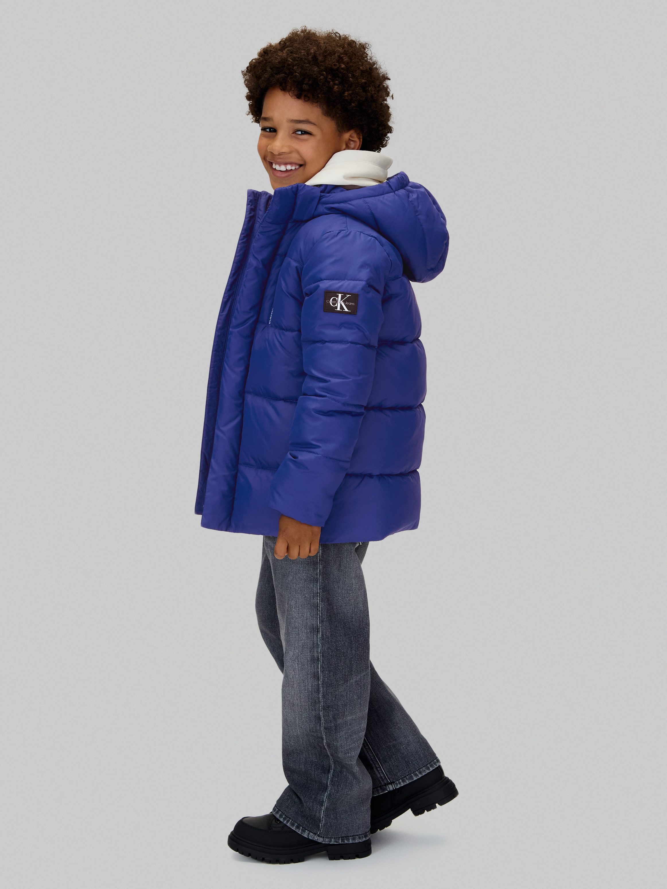 Calvin Klein Winterjack ESSENTIAL PUFFER JACKET voor kinderen tot 16 jaar en met logo-patch