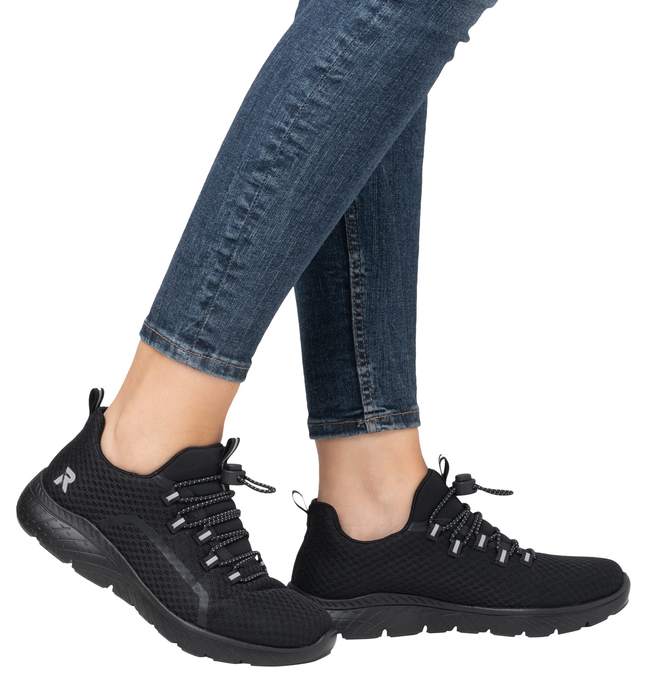 RIEKER Sport Slip-on sneakers Trekking schoen, vrijetijdsschoen, instapper met eenvoudige snelsluiting