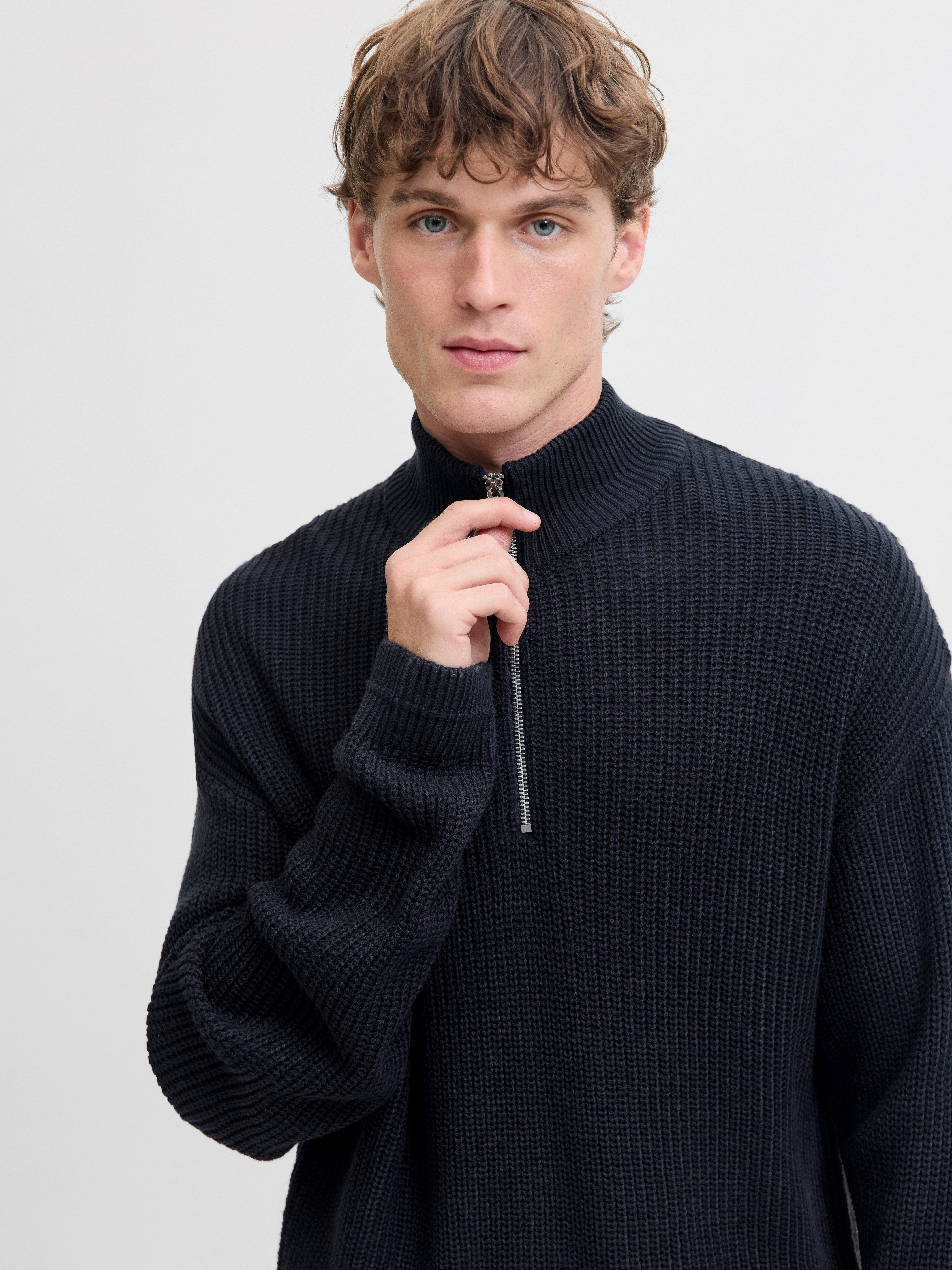 Jack & Jones Schipperstrui JJKAITO KNIT HALF ZIP BF