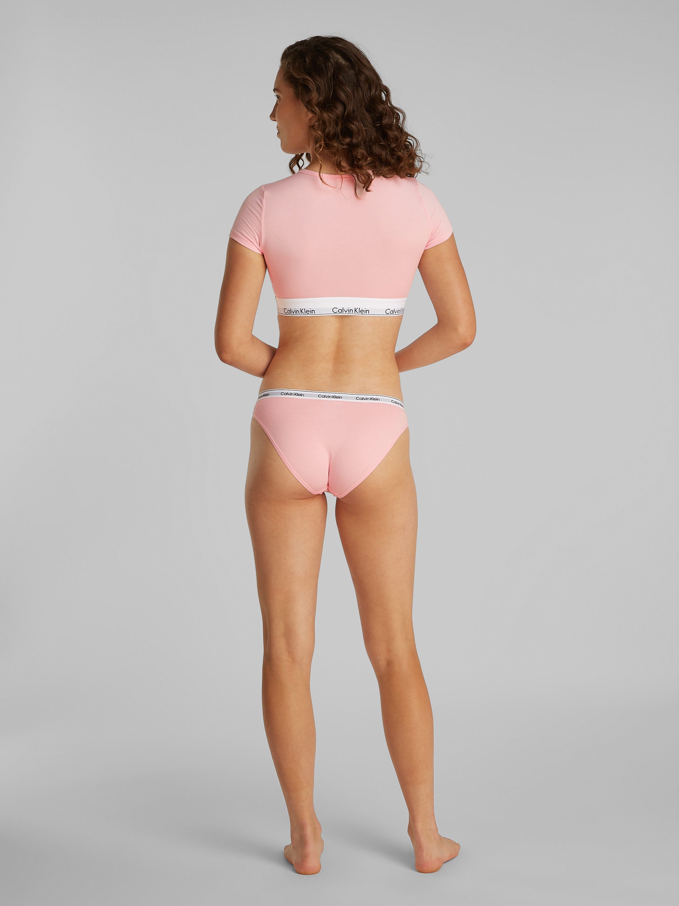 Calvin Klein T-shirt-bh T-SHIRT BRALETTE met een logo-opschrift