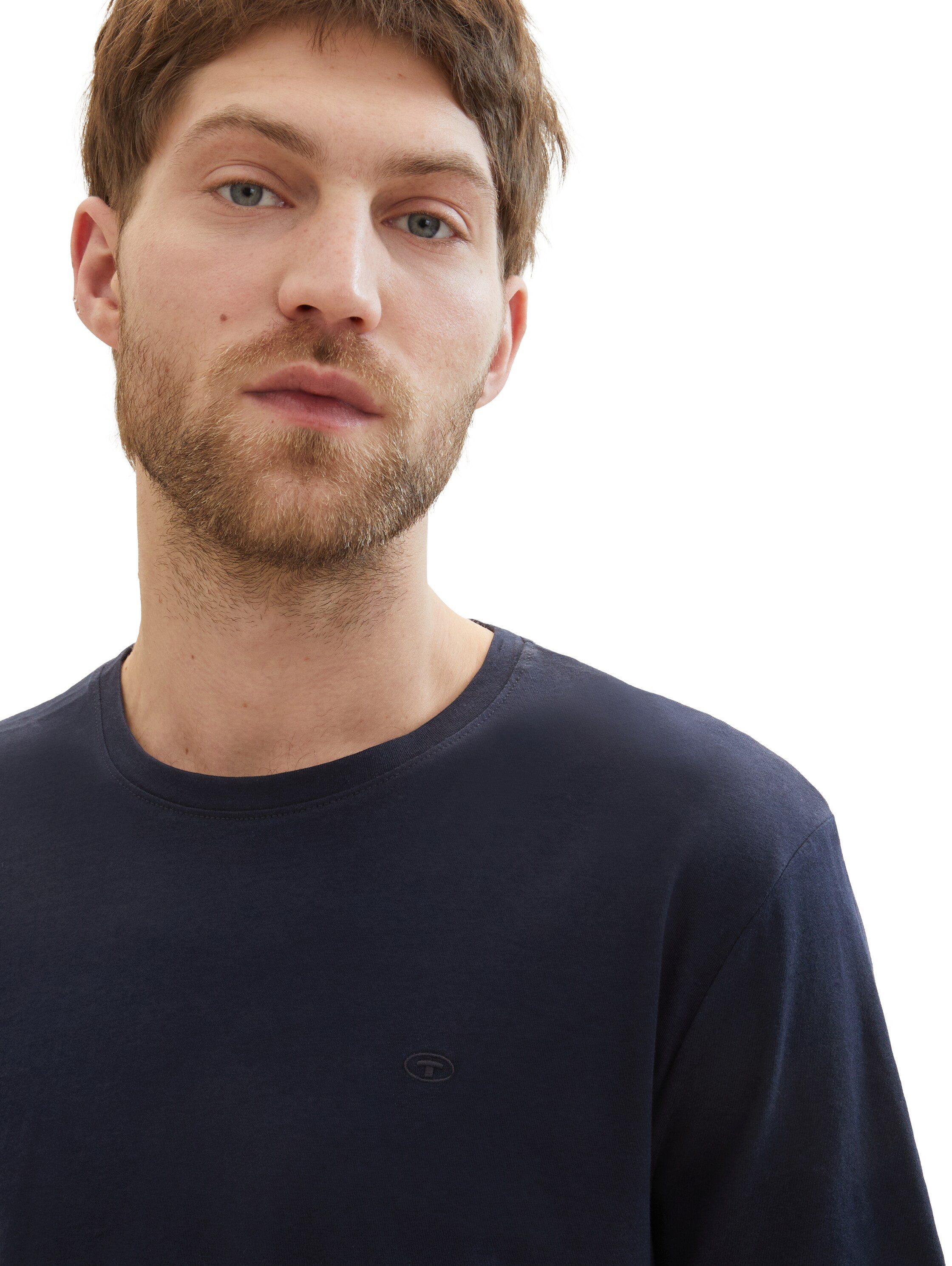 Tom Tailor T-shirt met logoborduursel (set, 3-delig)
