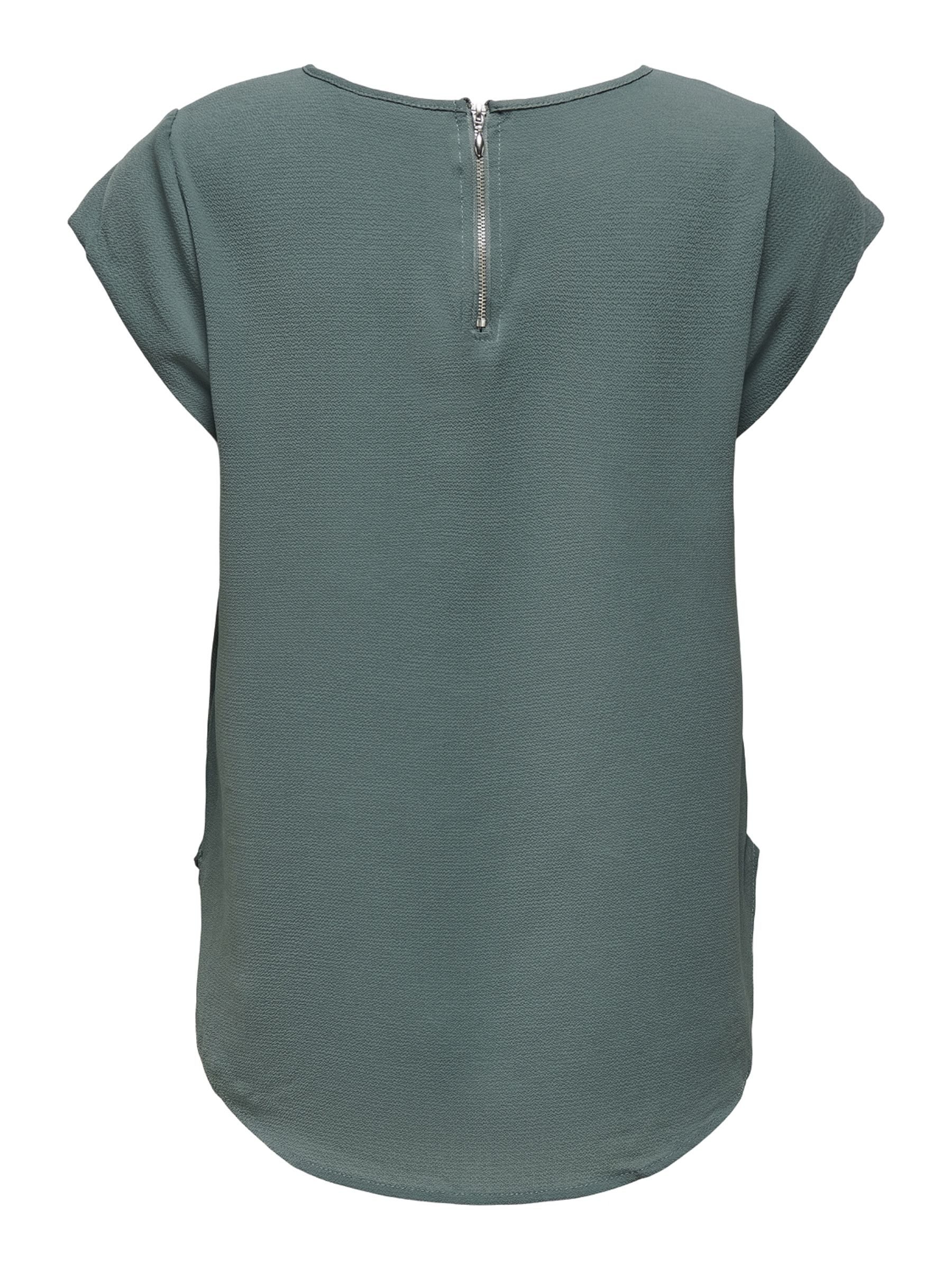 Only Blouse met korte mouwen ONLVIC S/S SOLID TOP NOOS PTM