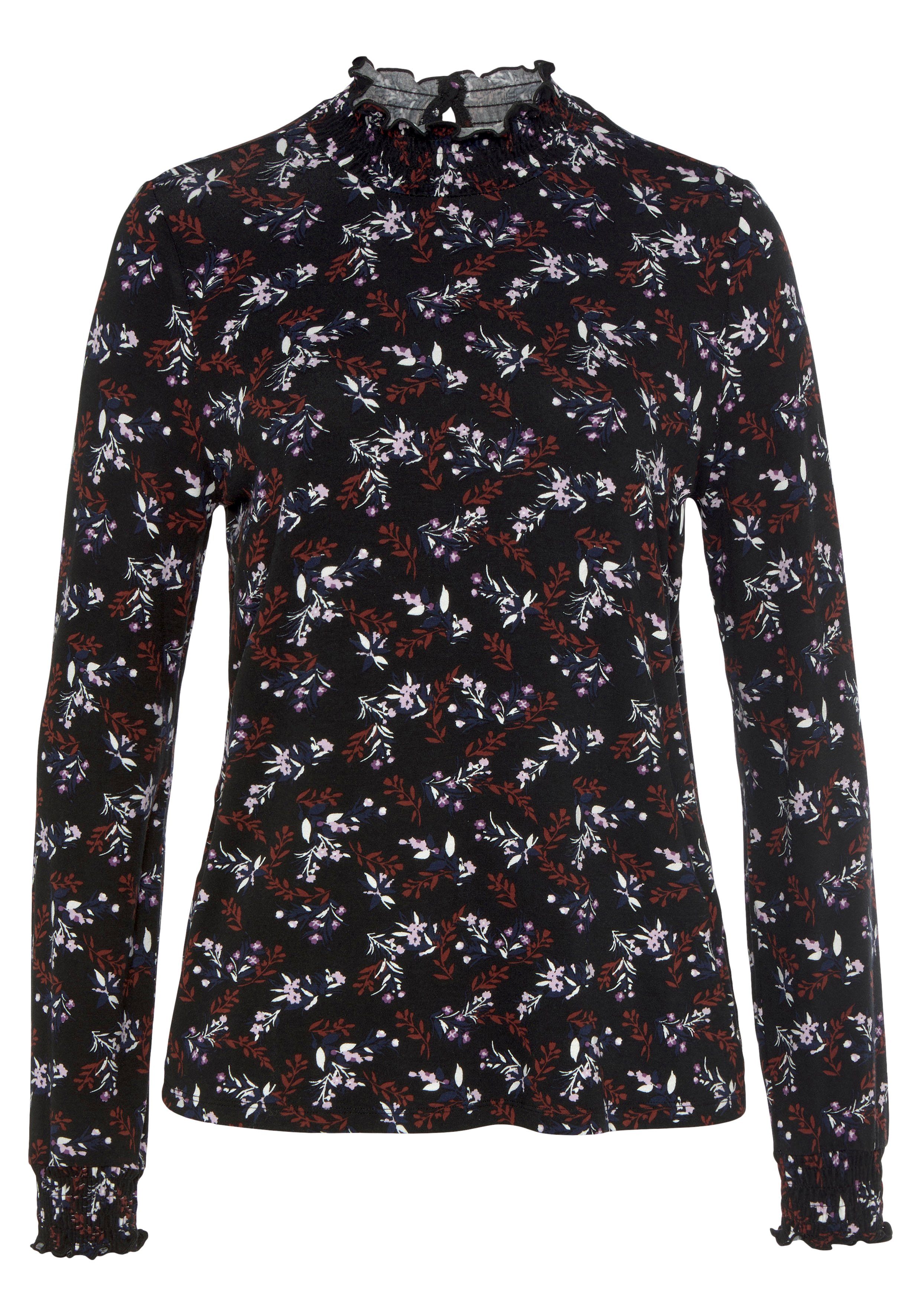 Tamaris Shirt met elegante bloemenprint