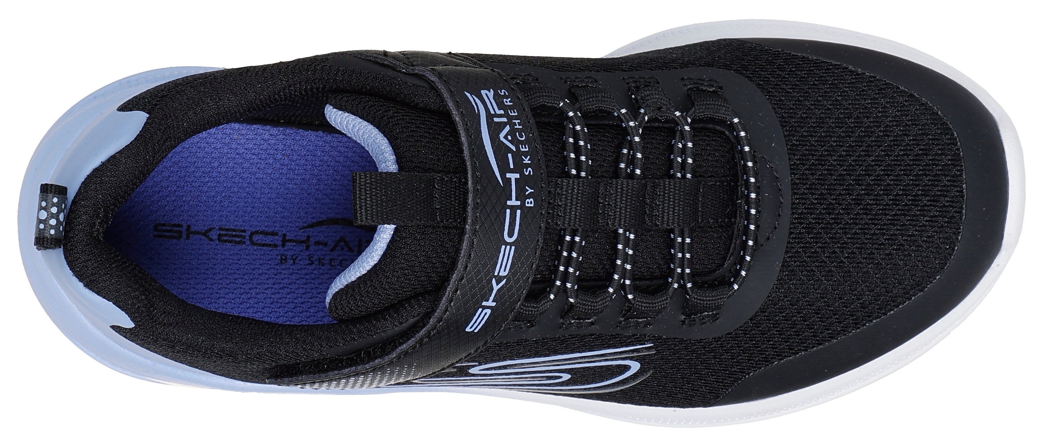 Skechers Kids Sneakers MICROSPEC MAX ADVANCE , slip-on sneakers, klittenbandsluiting, s-logo, maat sjabloon om te downloaden