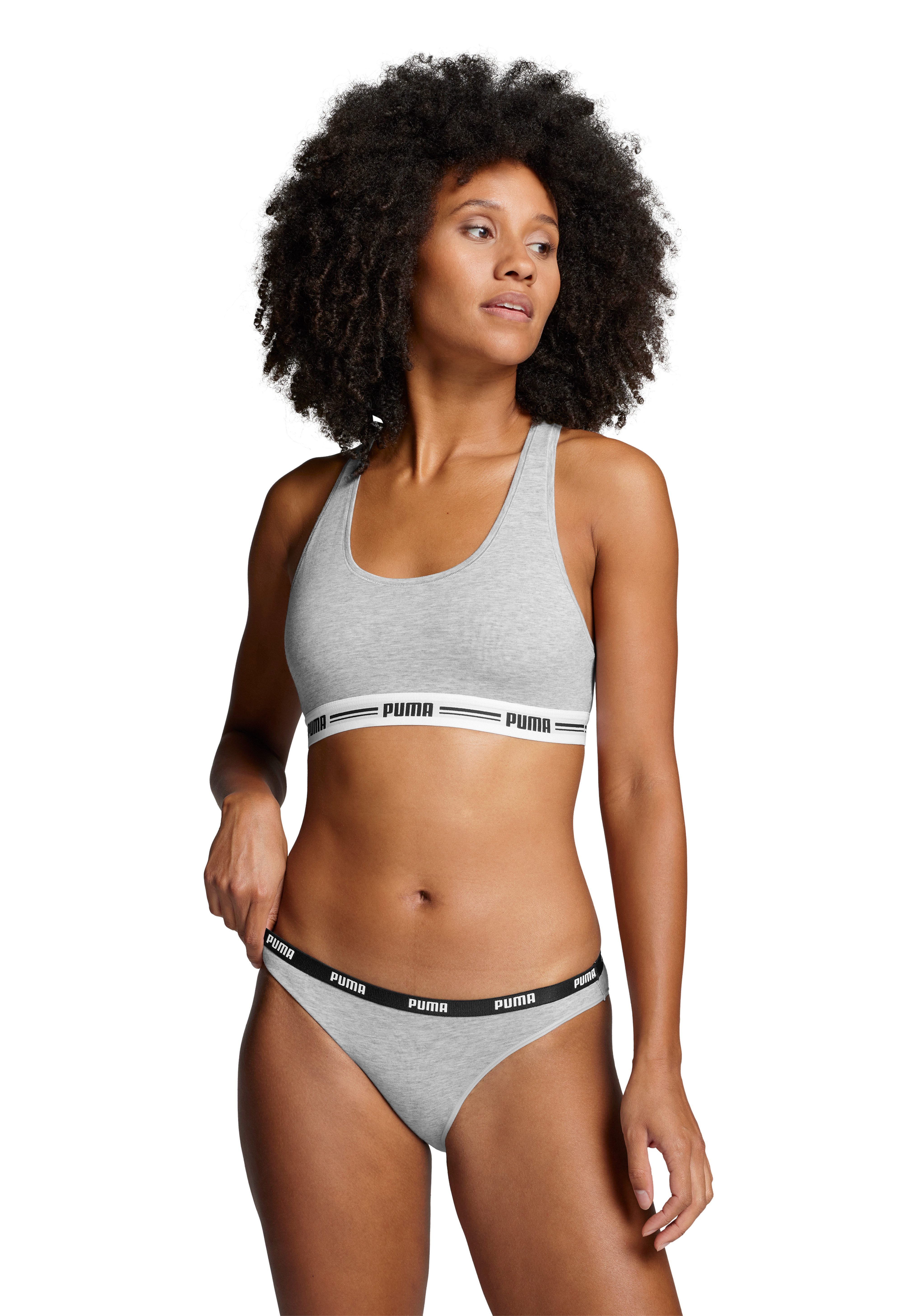 PUMA Bikinibroekje PUMA WOMEN BIKINI 2P Met elastische logoband (Set van 2)