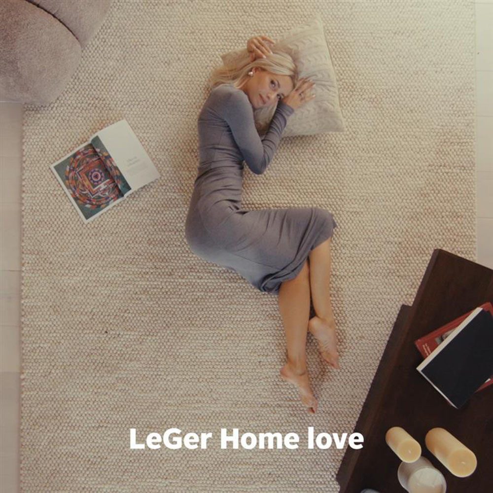 LeGer Home by Lena Gercke Wollen kleed Ainhoa, handgeweven, wol uni, wol, handgeweven vloerkleed, woonkamer, slaapkamer, eetkamer