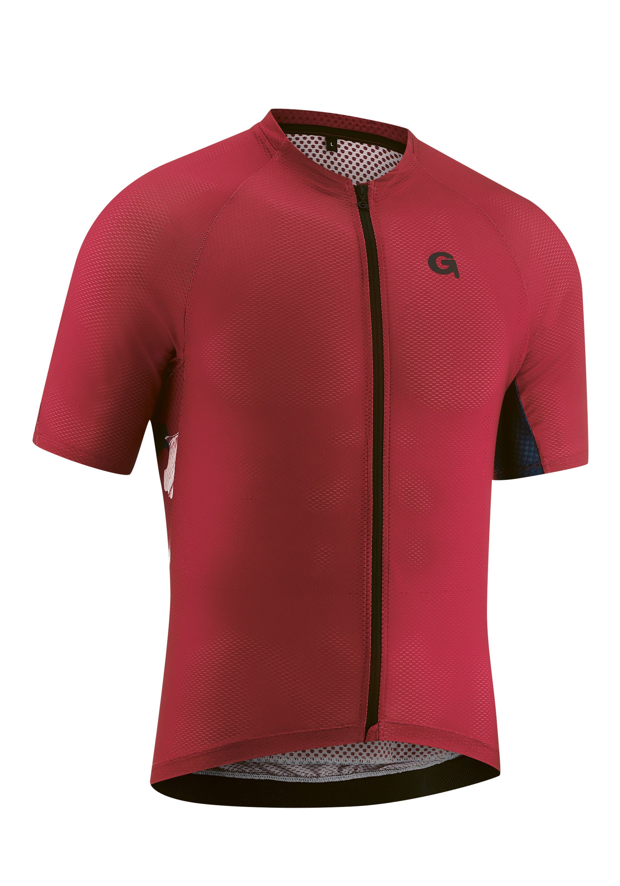 Gonso Fietsshirt KORPE ademend racefiets tricot van mesh shirts maat S rood