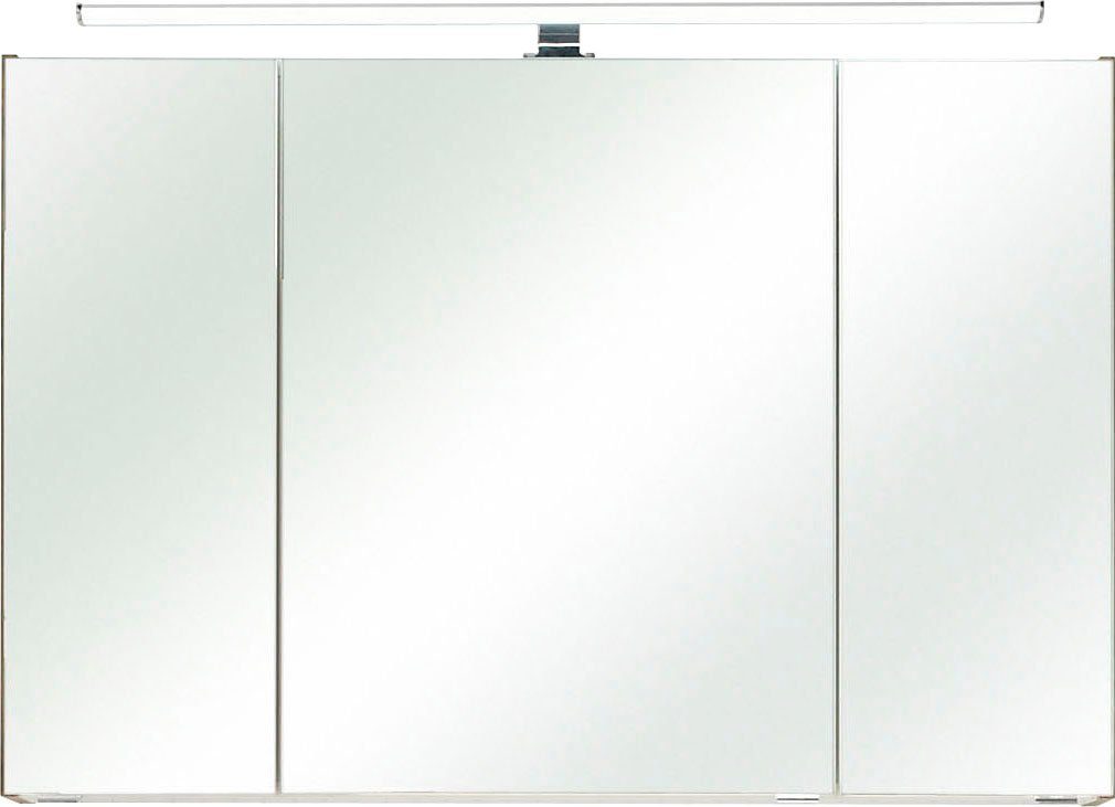 Saphir Spiegelkast Quickset badkamermeubel, 3 spiegeldeuren, 6 legplanken, 105 cm breed
