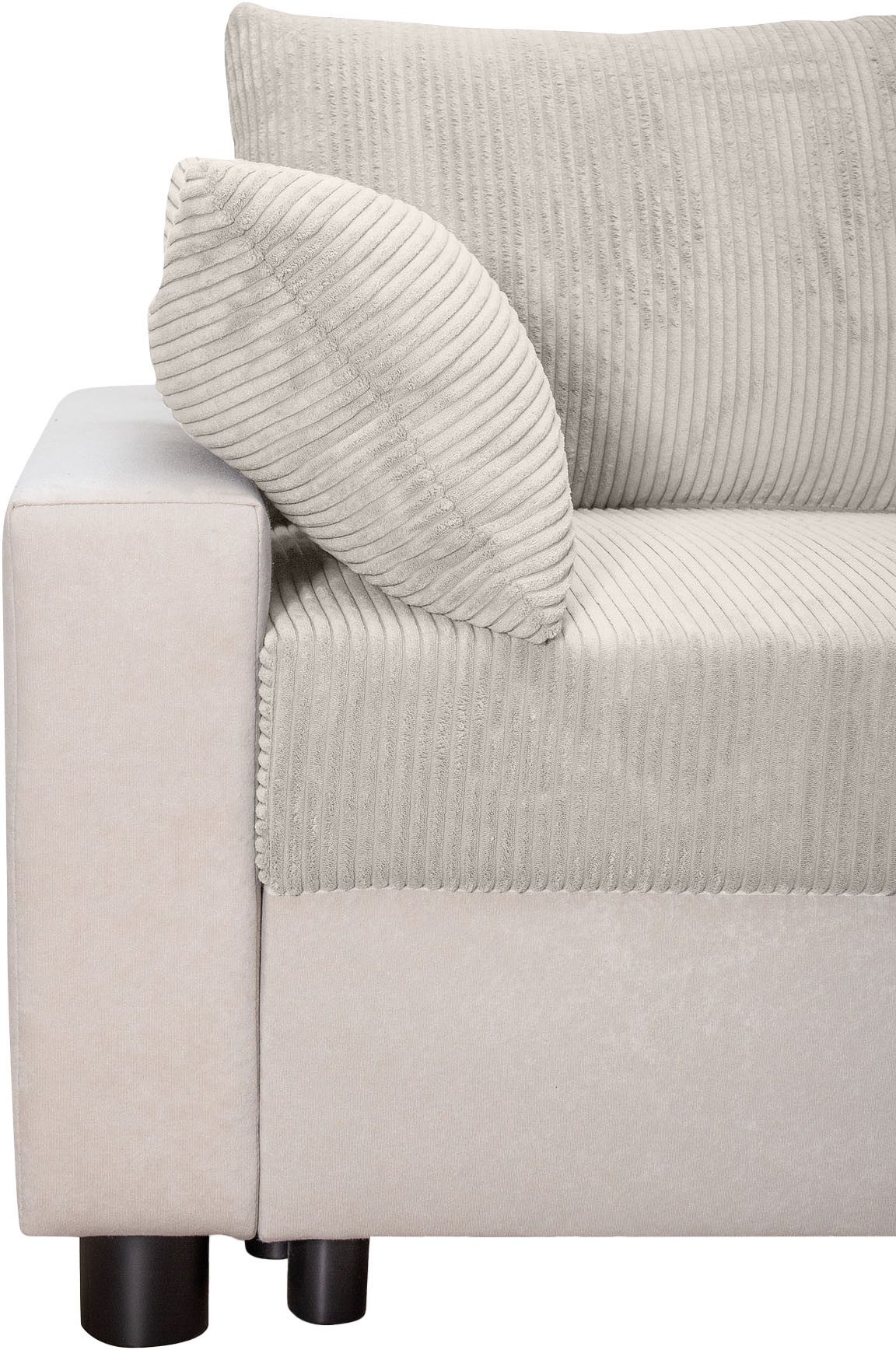 COLLECTION AB Hoekbank Parma L-vorm met slaapfunctie en bedlade, inclusief kussens, bonell-federkern