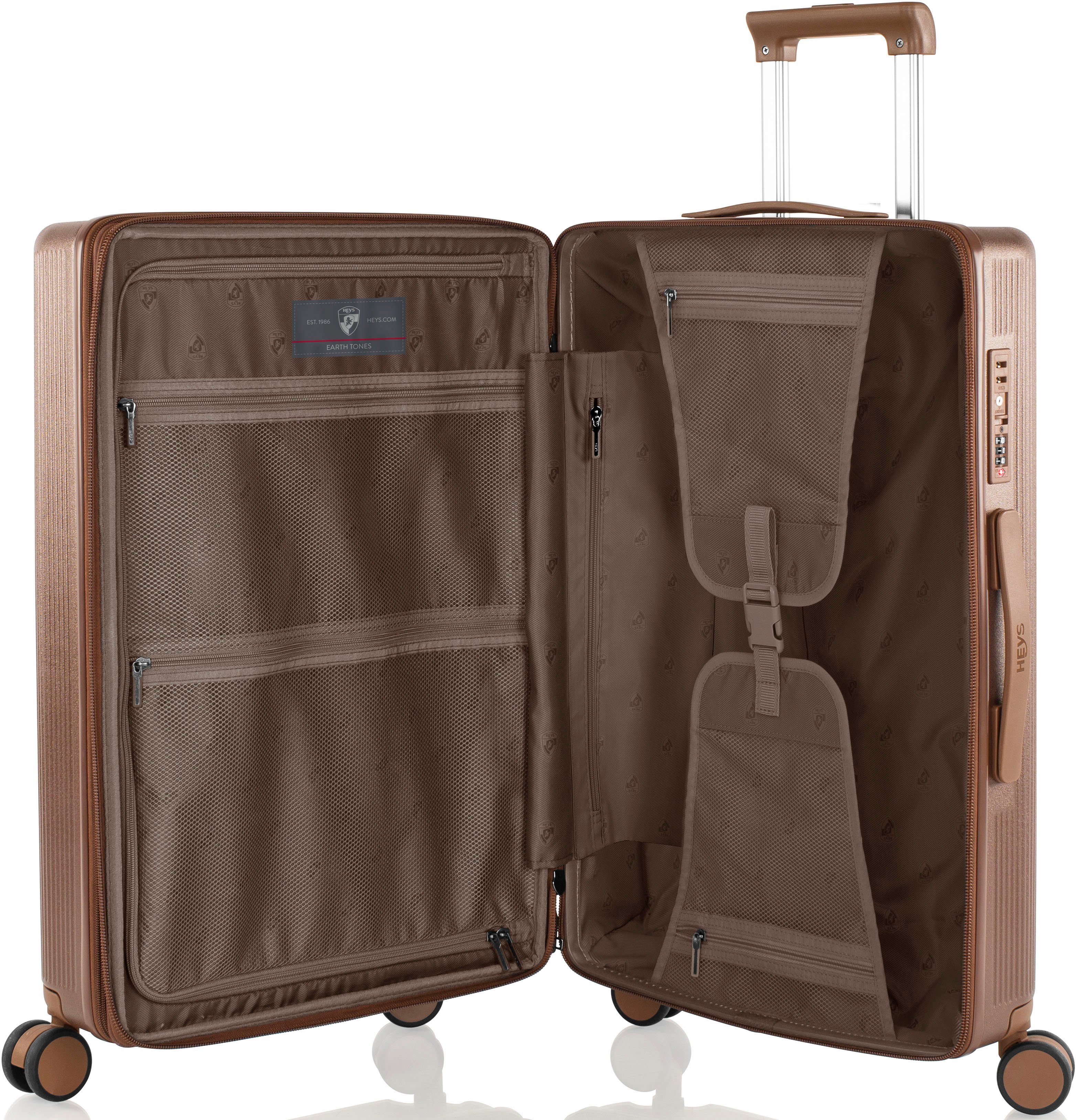 Heys Hardshell-trolley Earthtone, verschillende maten en kleuren Heys x Joachim Llambi reisbagage TSA-slot volumevergroting