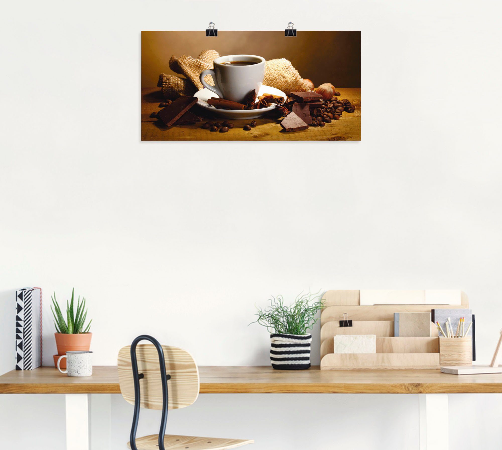 Horen van Uitdrukkelijk eeuwig Artland Artprint Koffiekopje pijpje kaneel noten chocolade als artprint van  aluminium, artprint op linnen, muursticker of poster in verschillende maten  online verkrijgbaar | OTTO