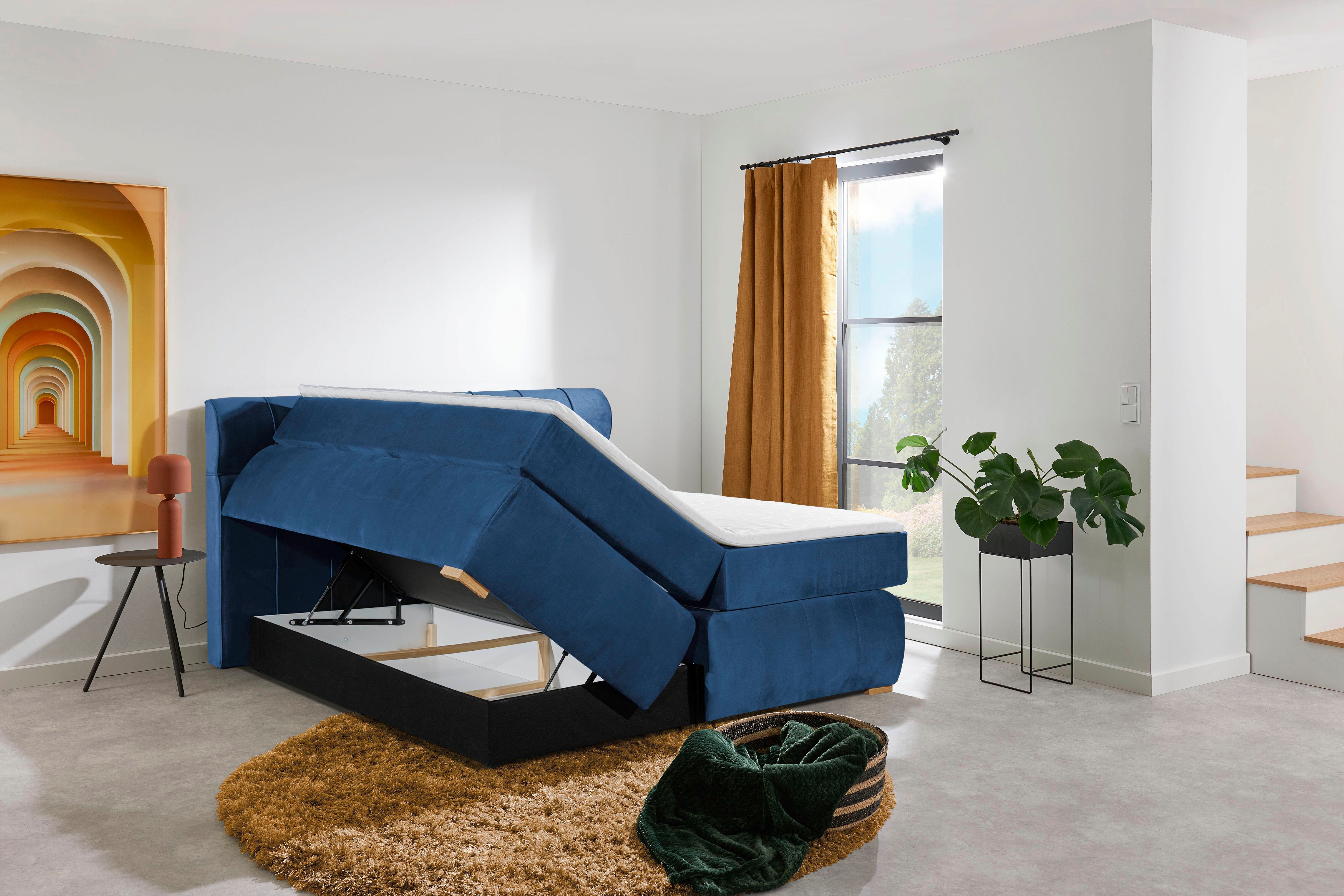 Places of Style Boxspring Felicia in h4, incl. matrastopper en bedbox